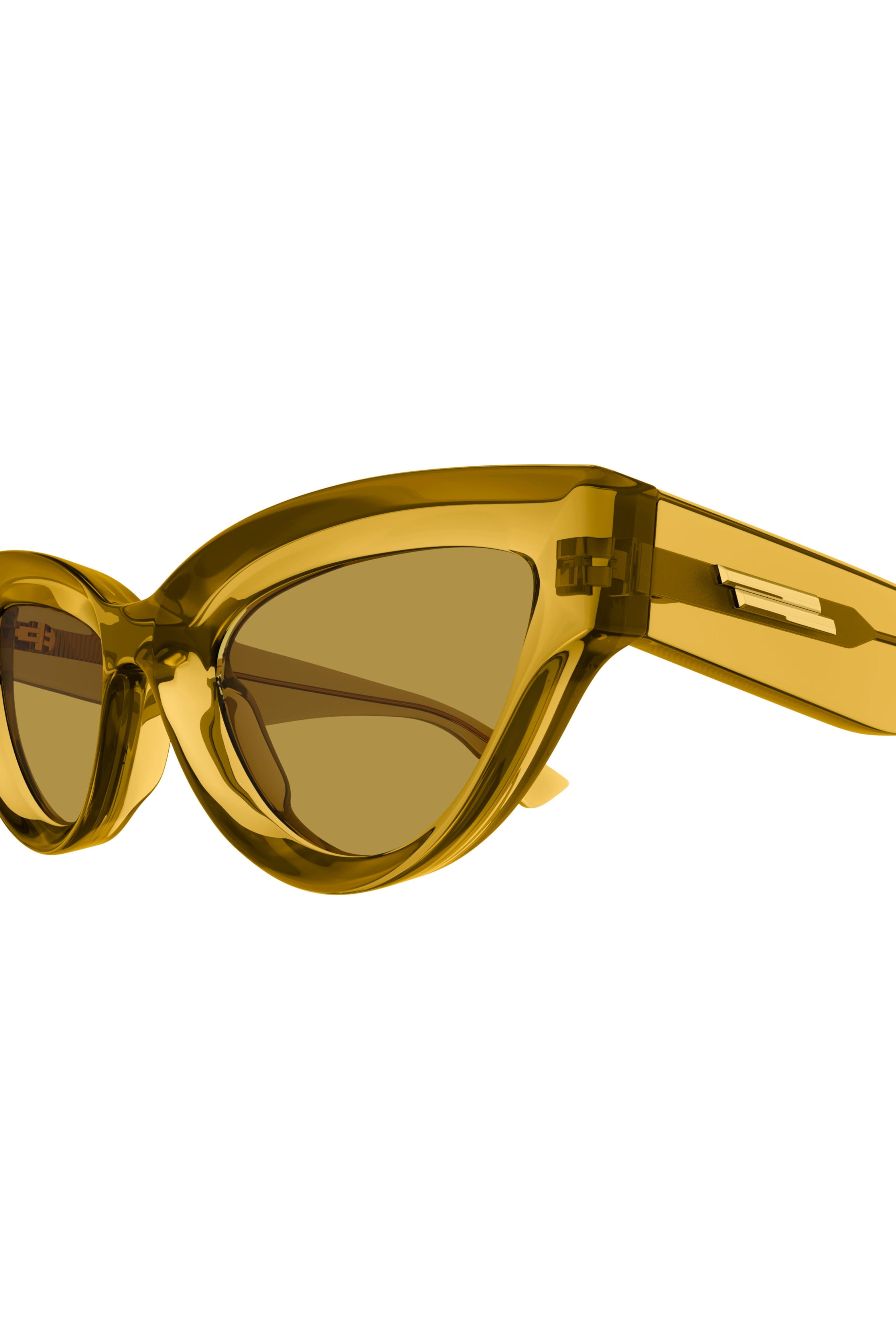 BOTTEGA VENETA Yellow Dropped Lens Cat Eye Sunglasses