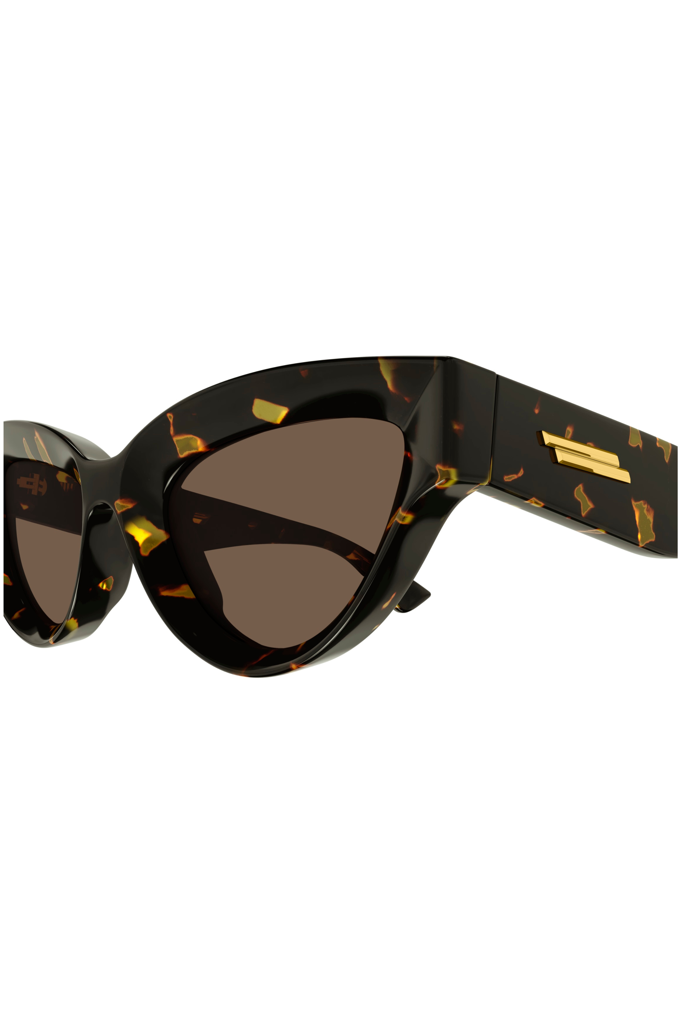 BOTTEGA VENETA Tortoise Squared Cat Eye Sunglasses