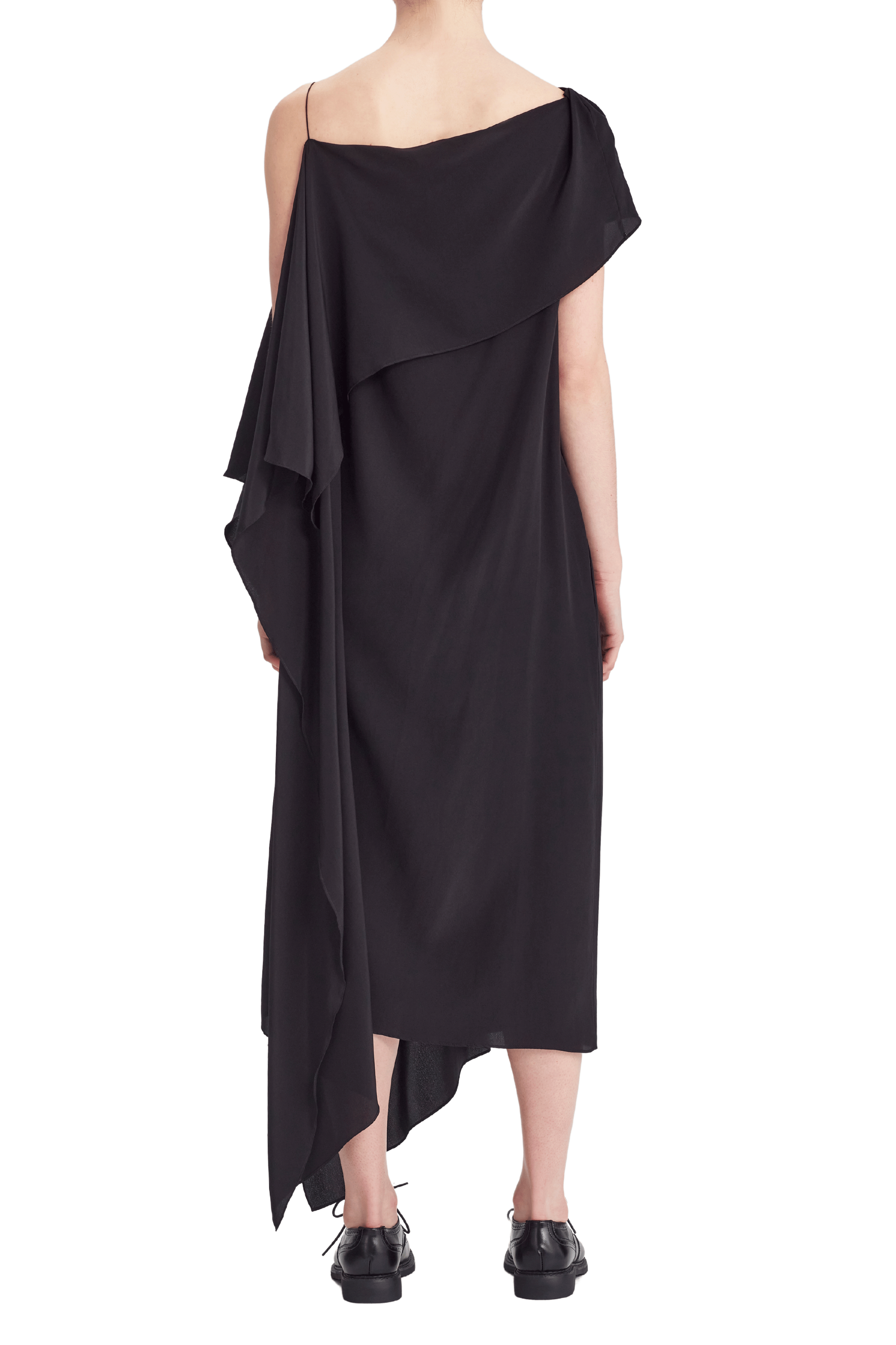 Origami Silk Draped Dress