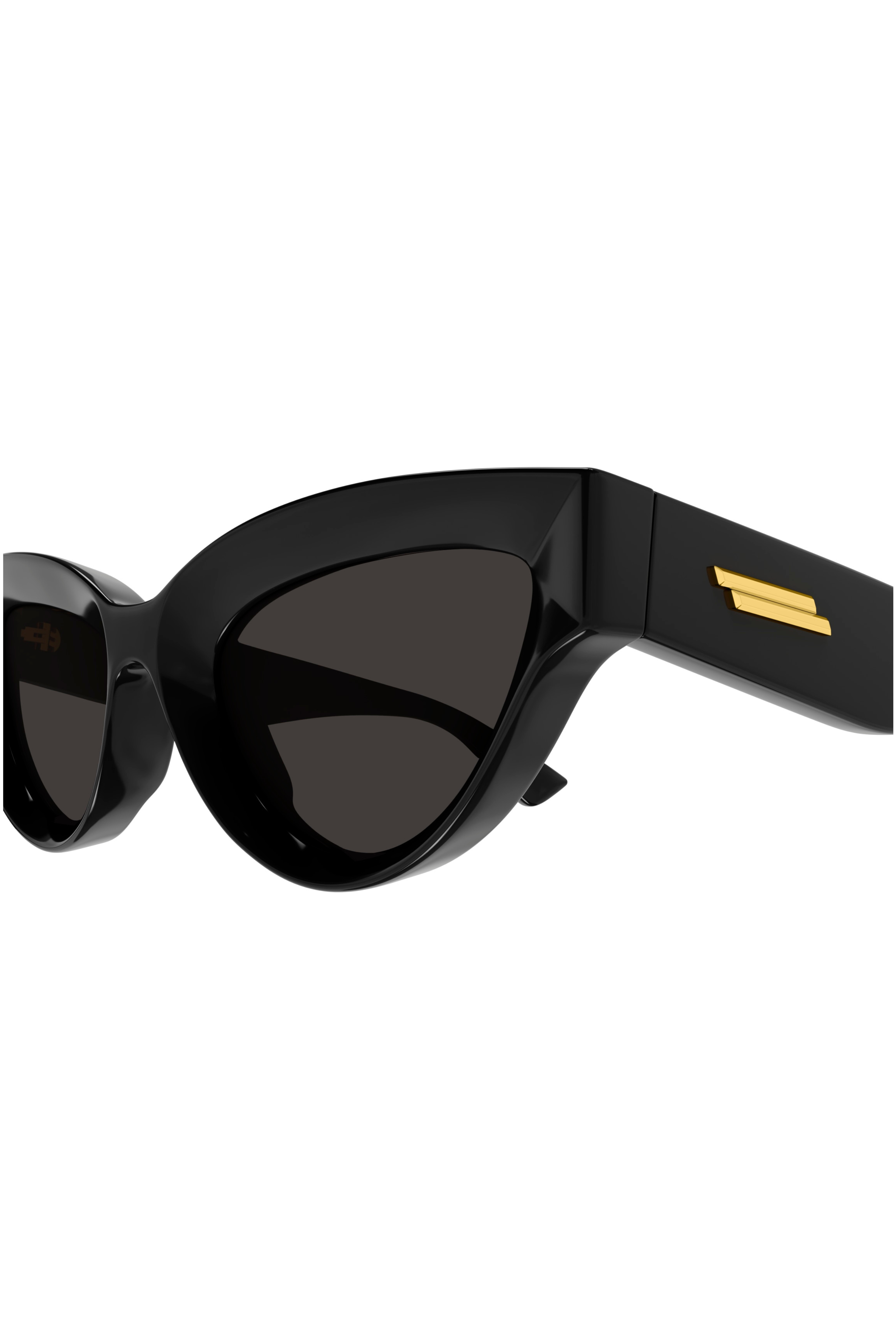 BOTTEGA VENETA Black Dropped Lens Cat Eye Sunglasses