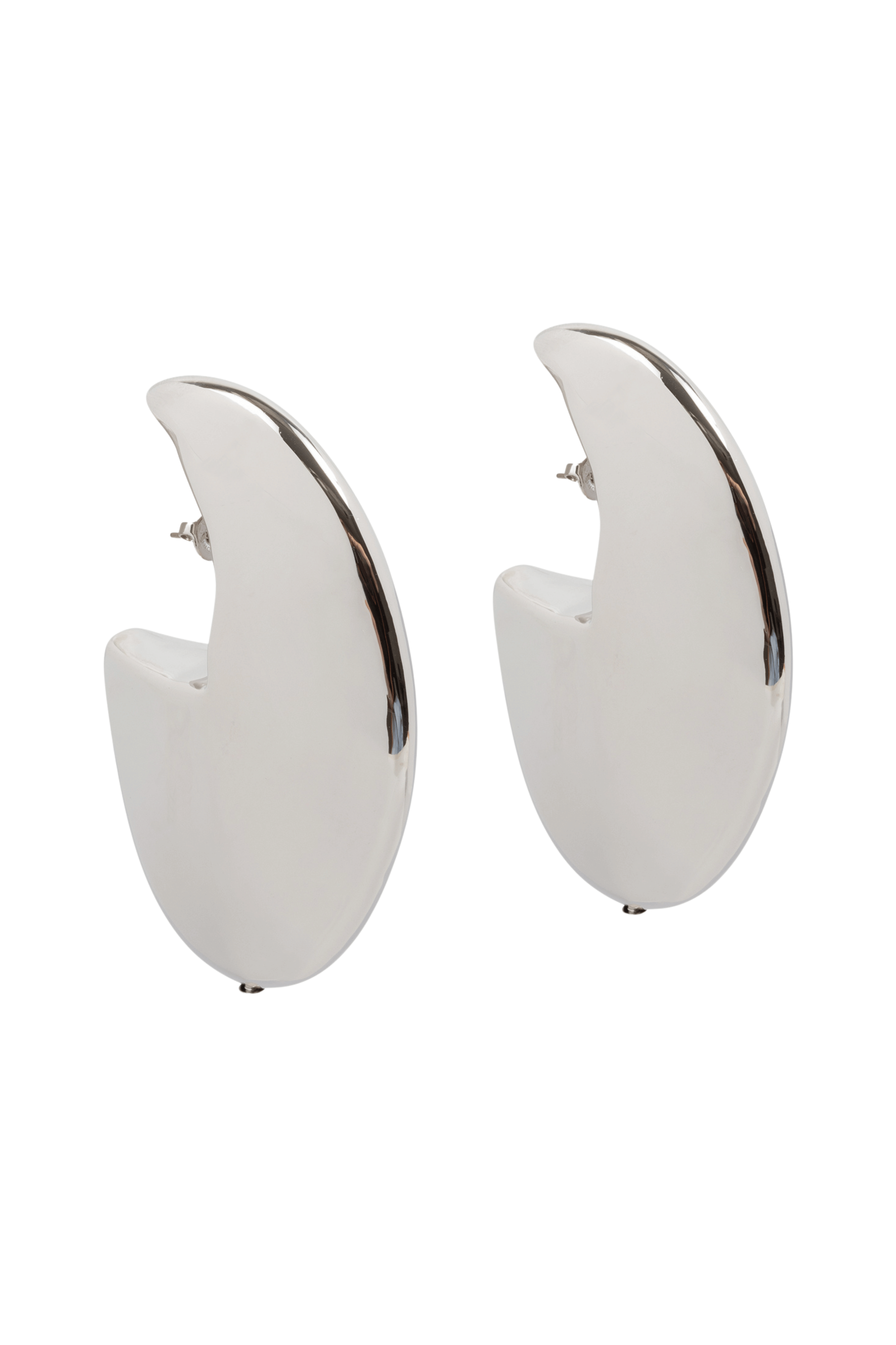 DRIES VAN NOTEN Silver Disk Earrings