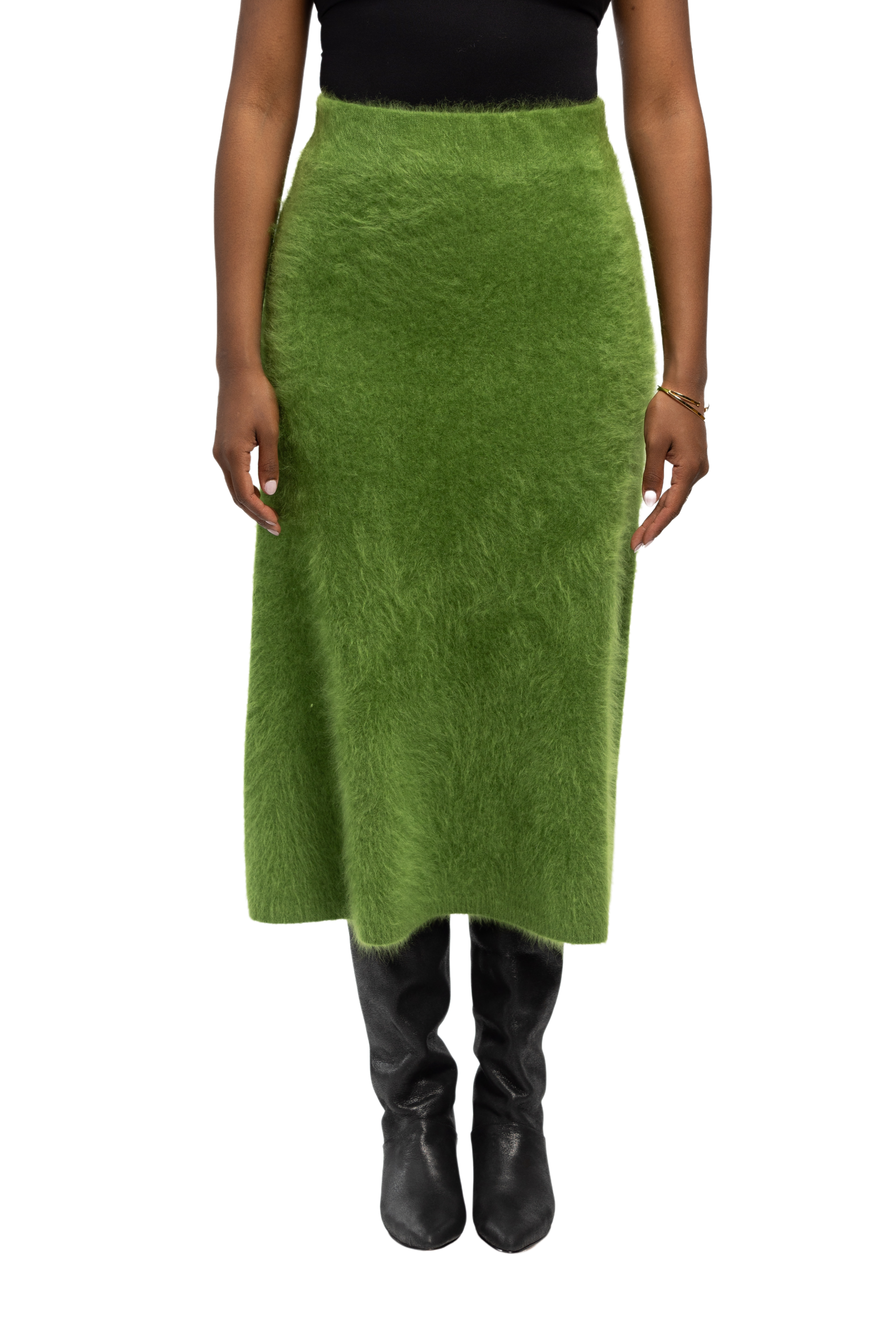 LISA YANG Asta Green Midi Skirt