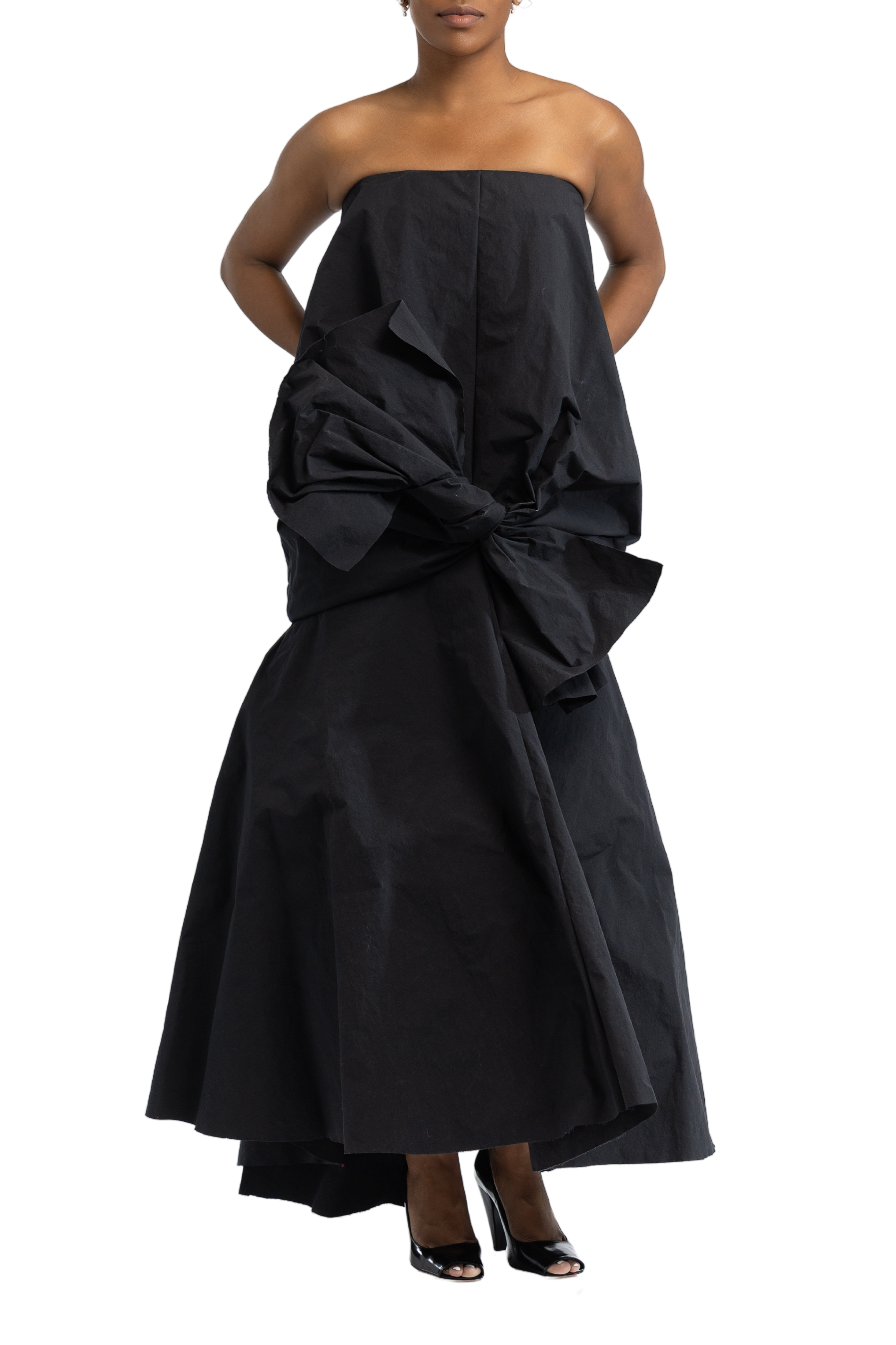 CHRISTOPHER JOHN ROGERS Strapless Tie Front Bubble Gown