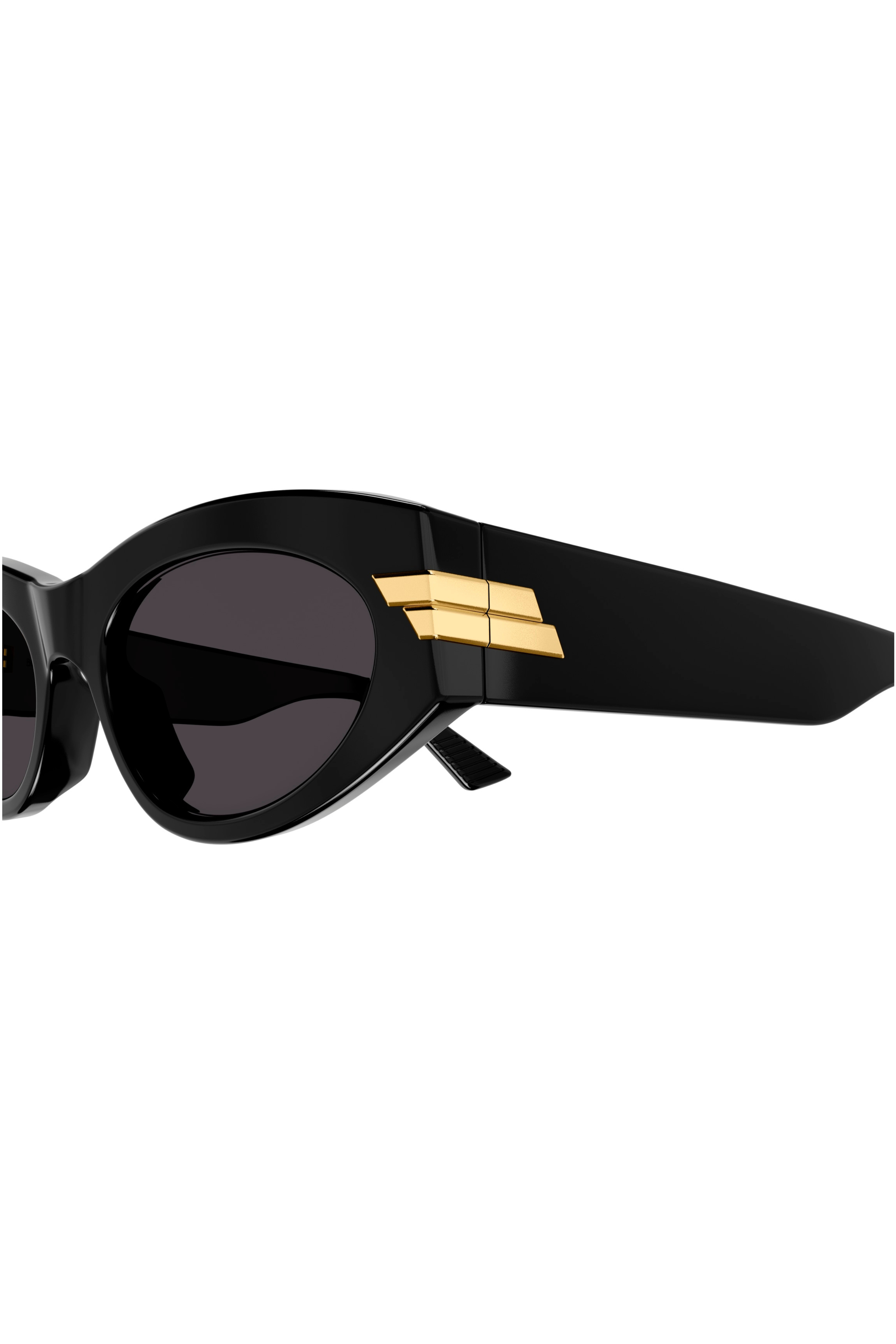 BOTTEGA VENETA Black Slim Cat Eye Sunglasses