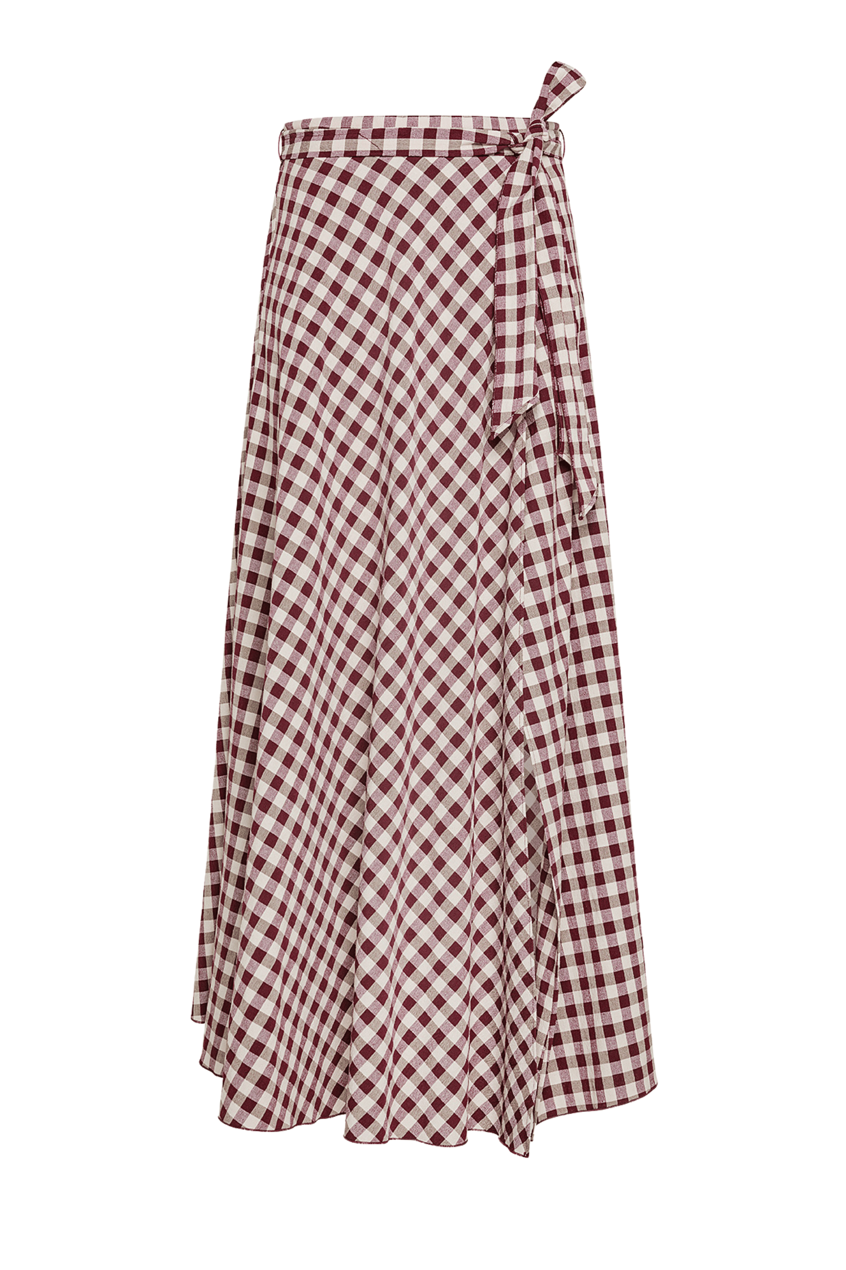 Gingham Wrap Skirt