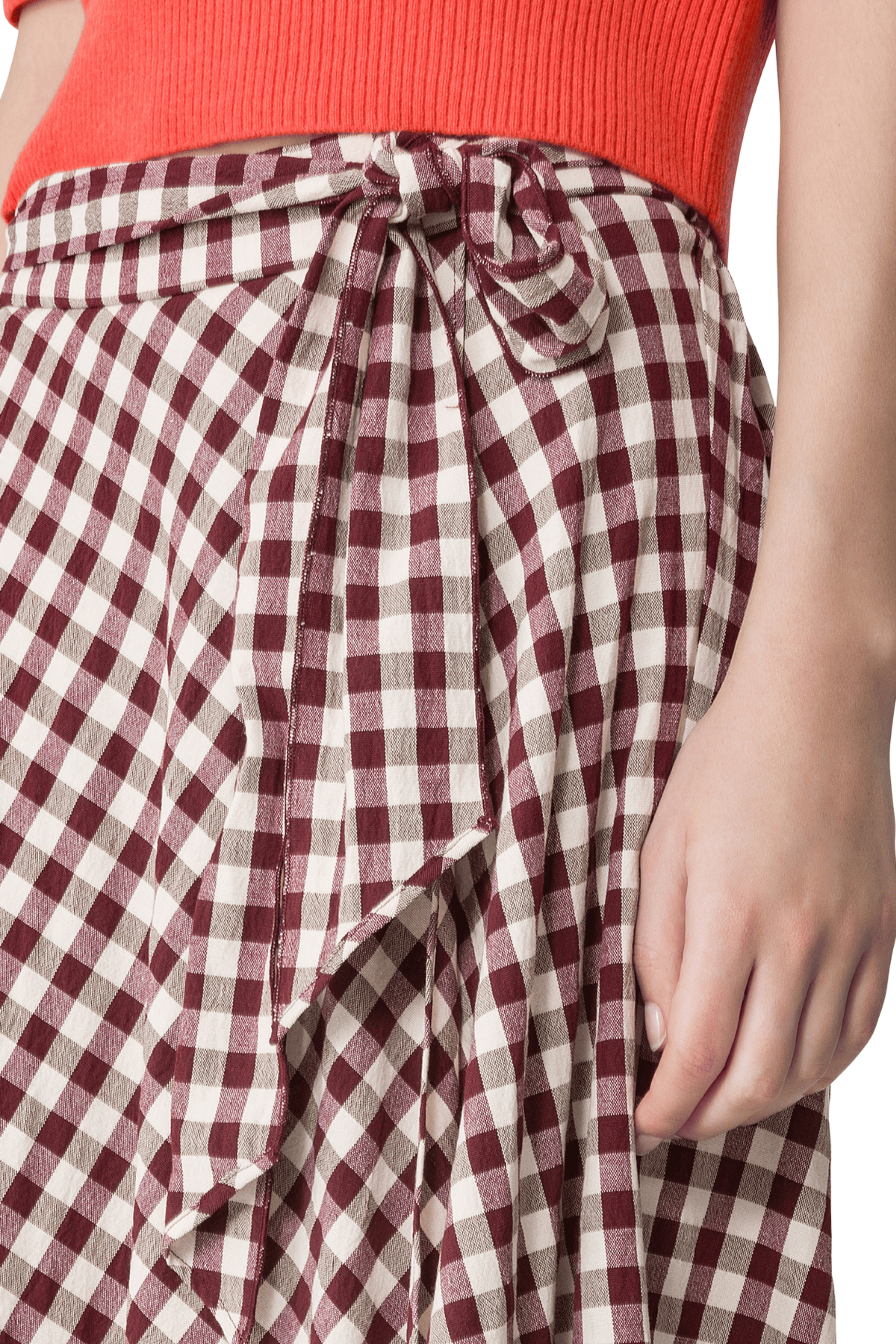 Gingham Wrap Skirt