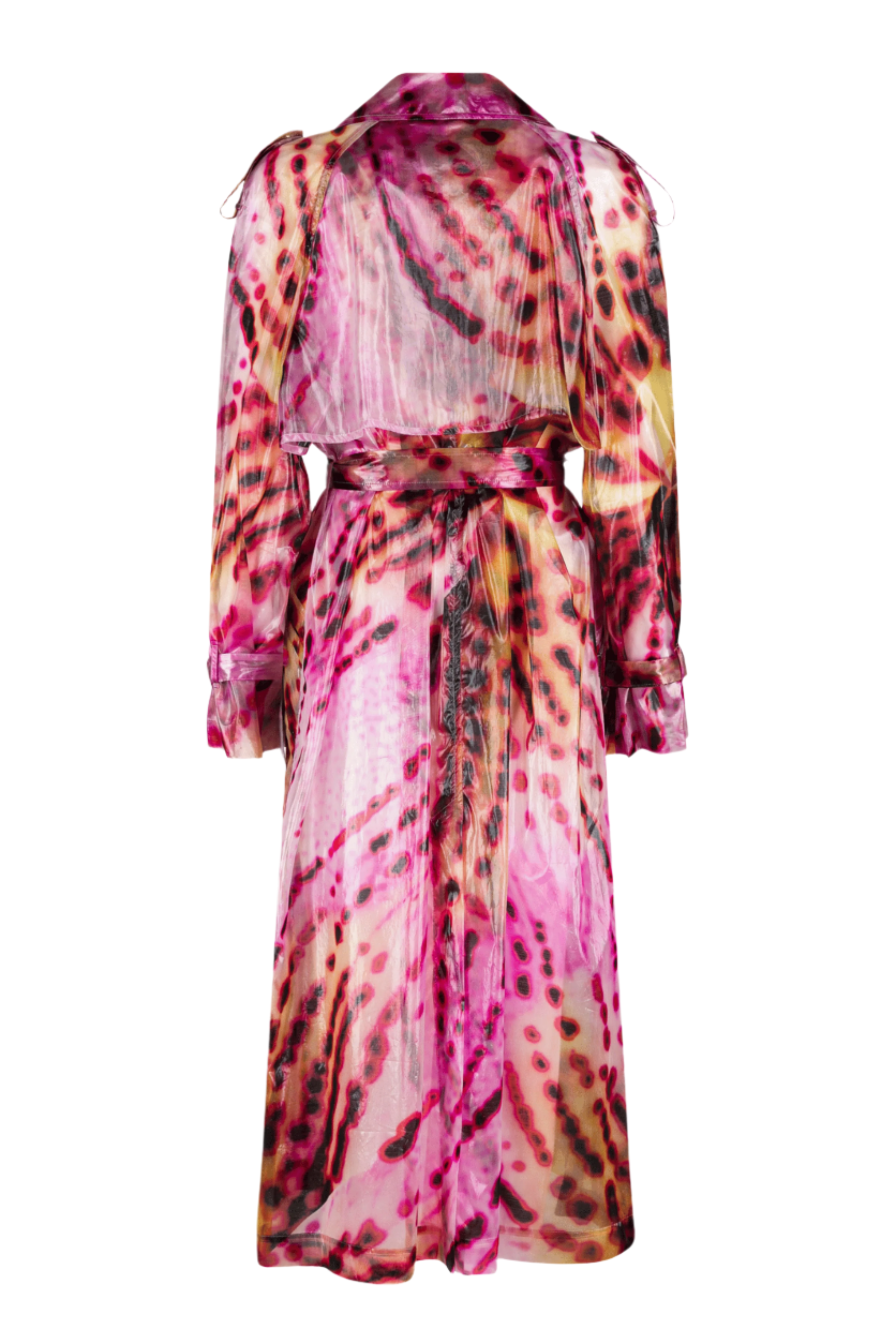 DRIES VAN NOTEN Risto Transparent Print Coat