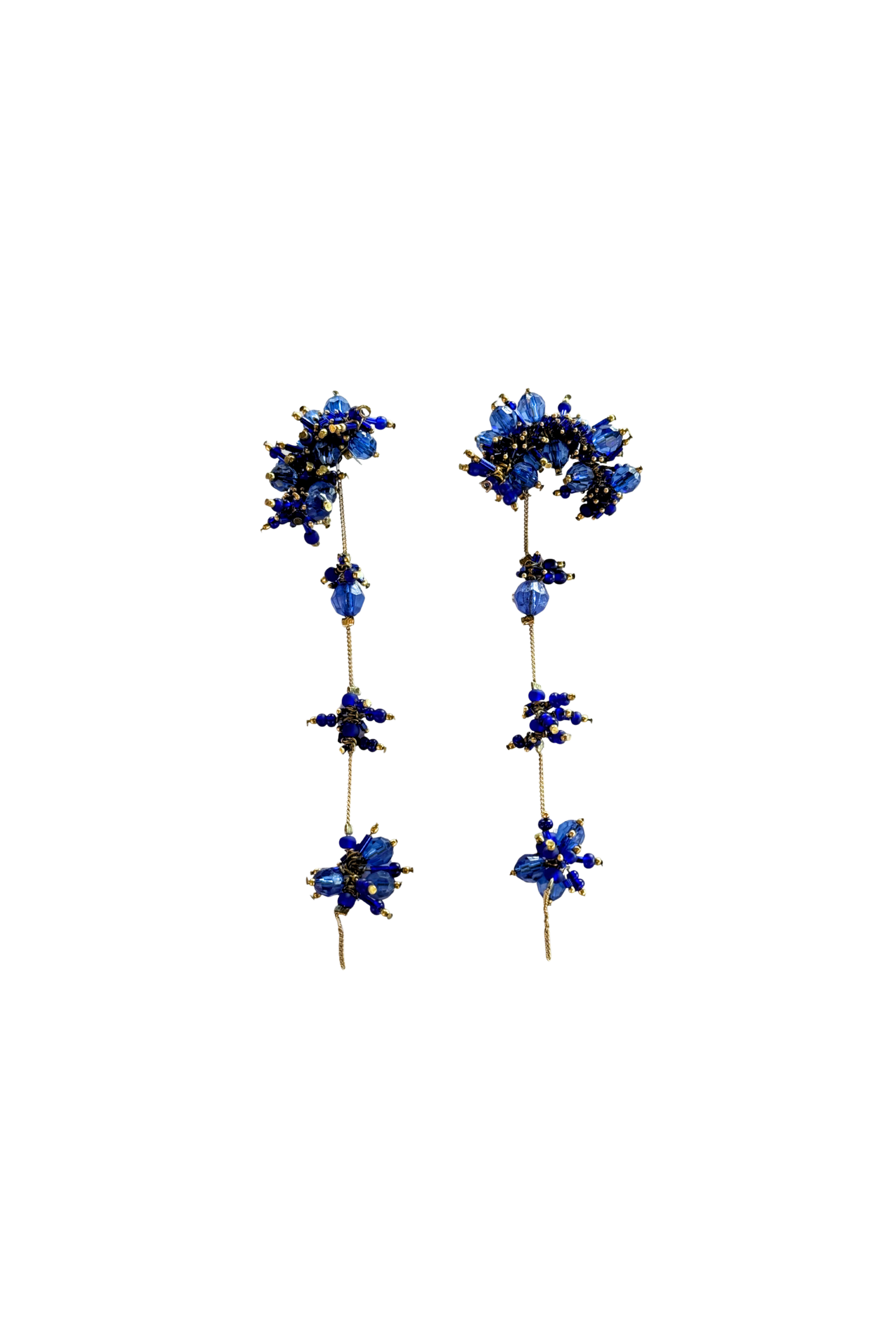 DRIES VAN NOTEN Lapis Long Pendant Earrings