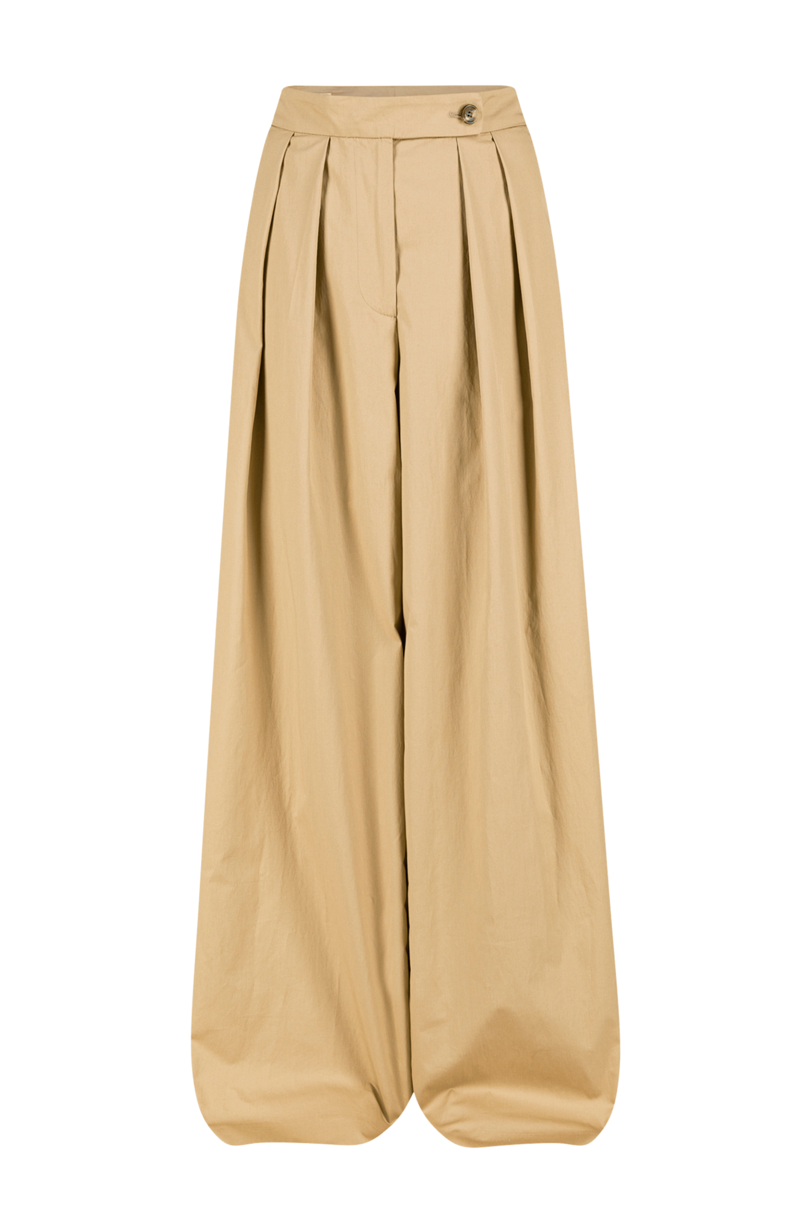 DRIES VAN NOTEN Pamplona Khaki Wide Leg Pants