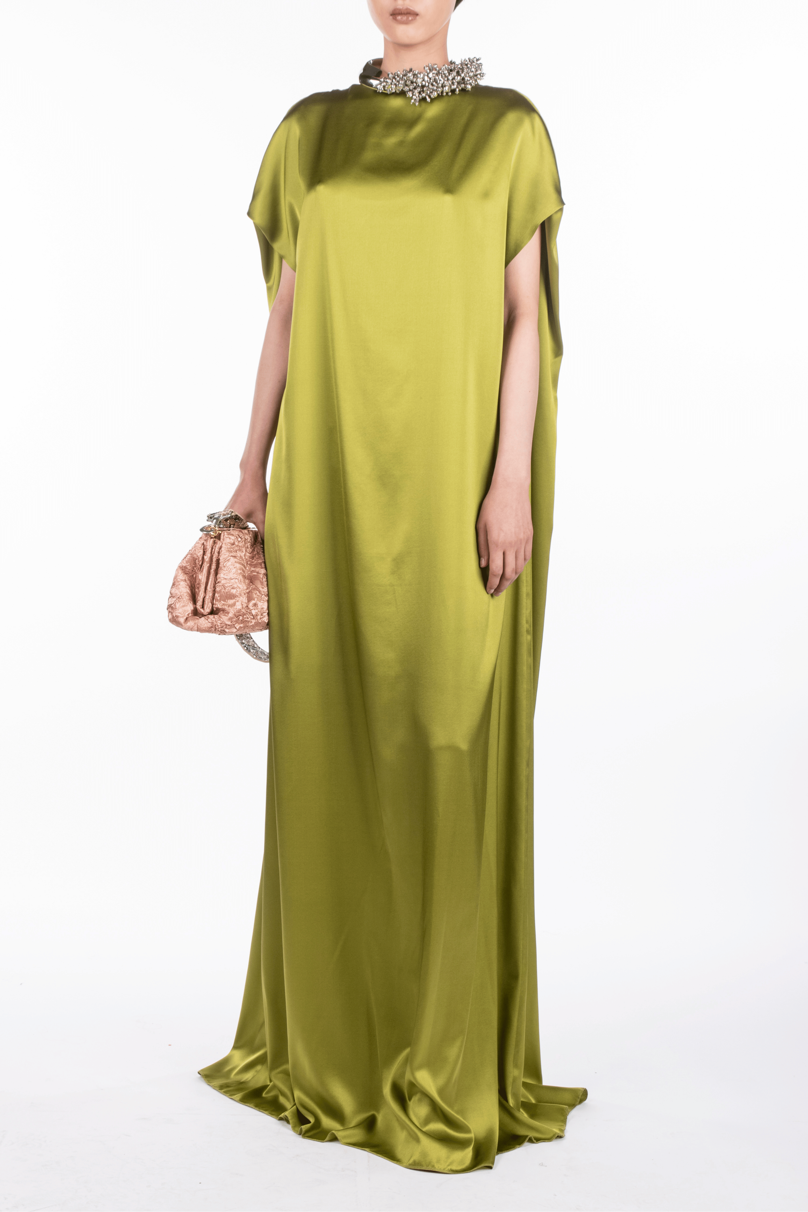 DRIES VAN NOTEN Diria Green Draped Dress