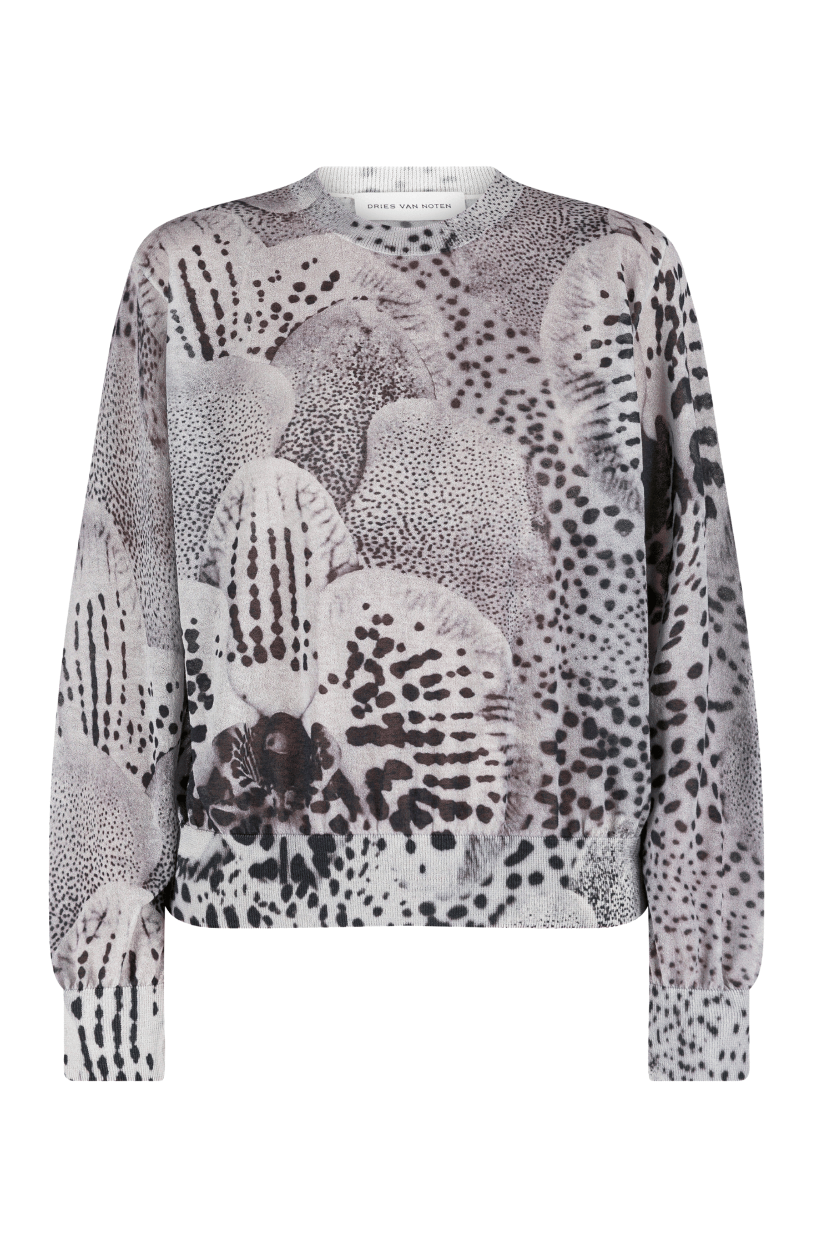 DRIES VAN NOTEN Tilly Orchid Print Sweater