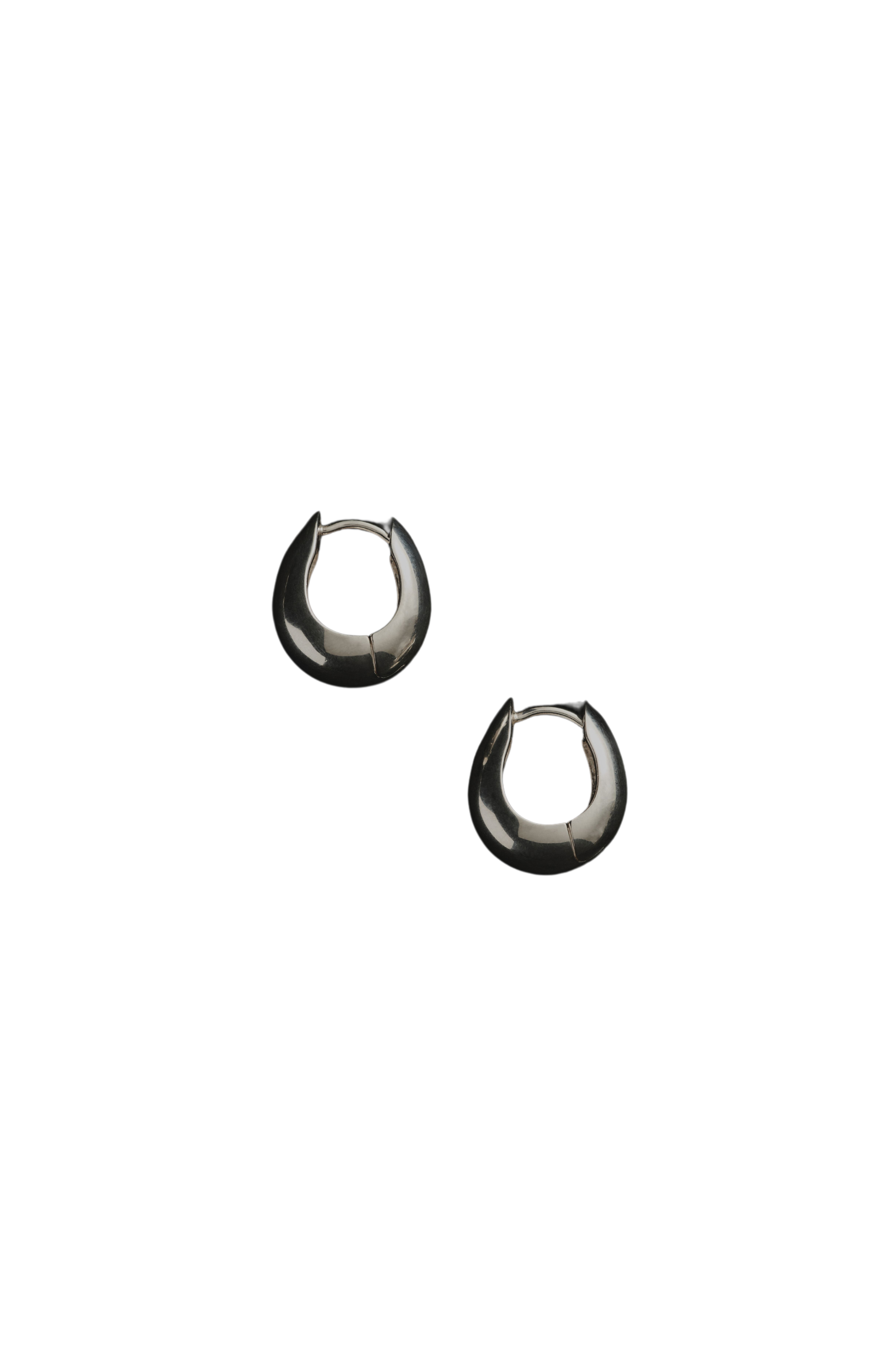 Silver Hinged Hoops