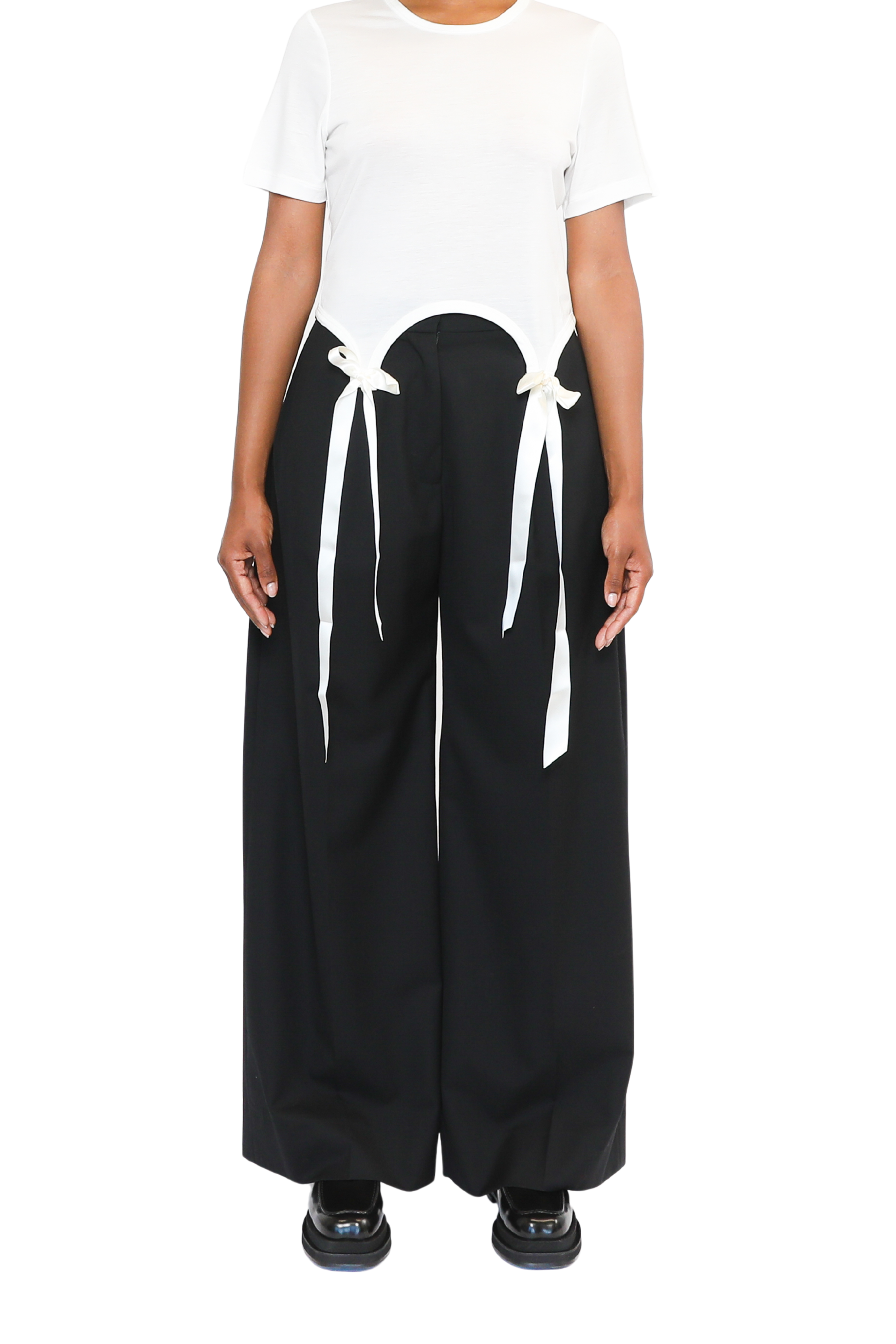 SIMONE ROCHA Pleated Wide Leg Pants