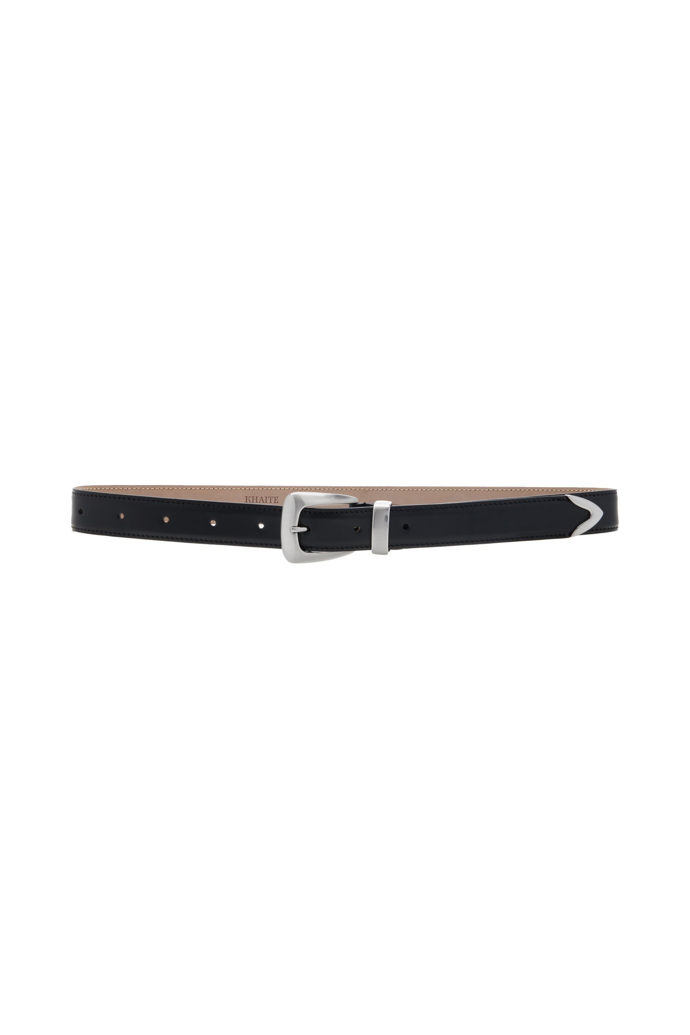 KHAITE Benny Black Leather Belt