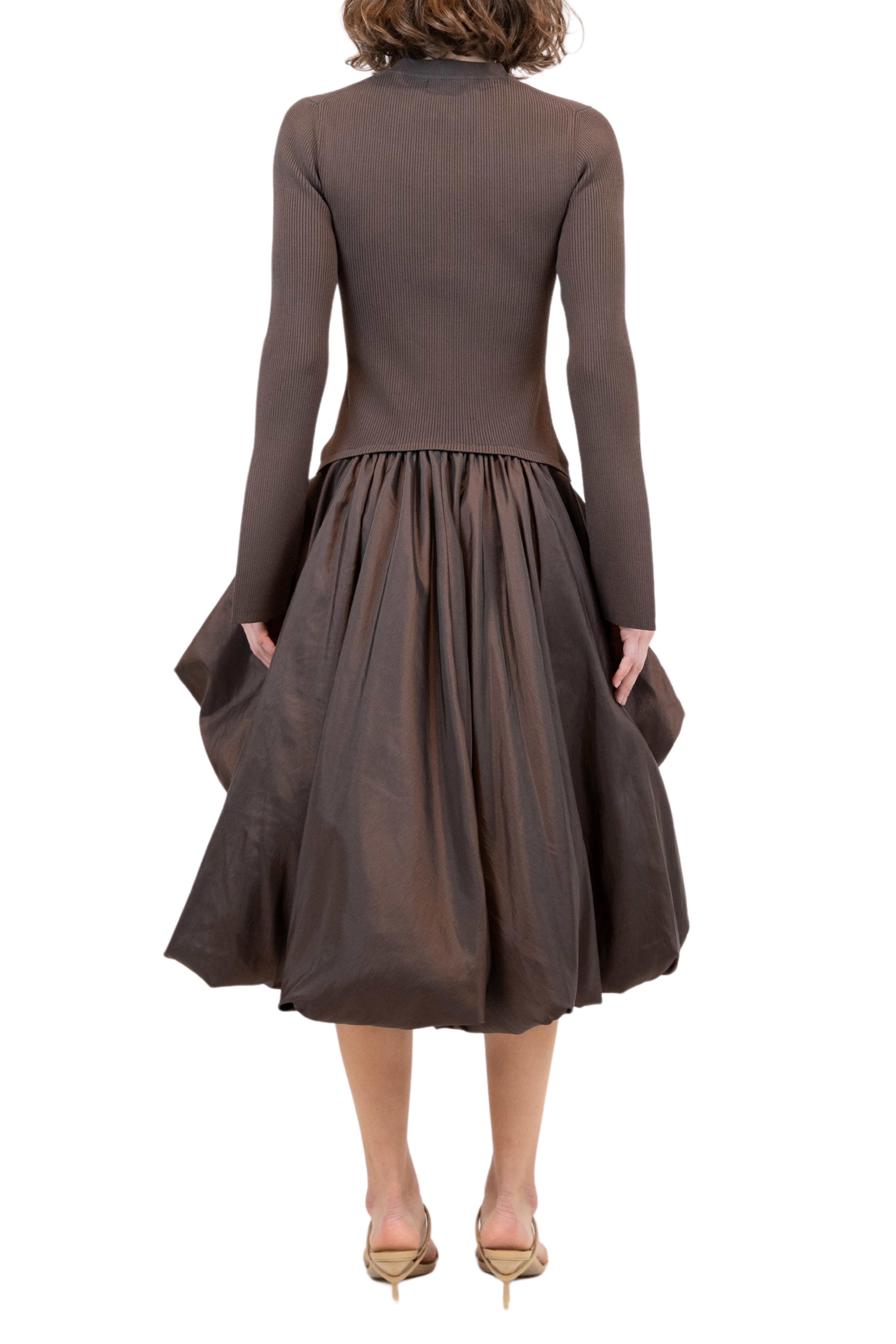 SIMKHAI Kenlie Mock Neck Dress