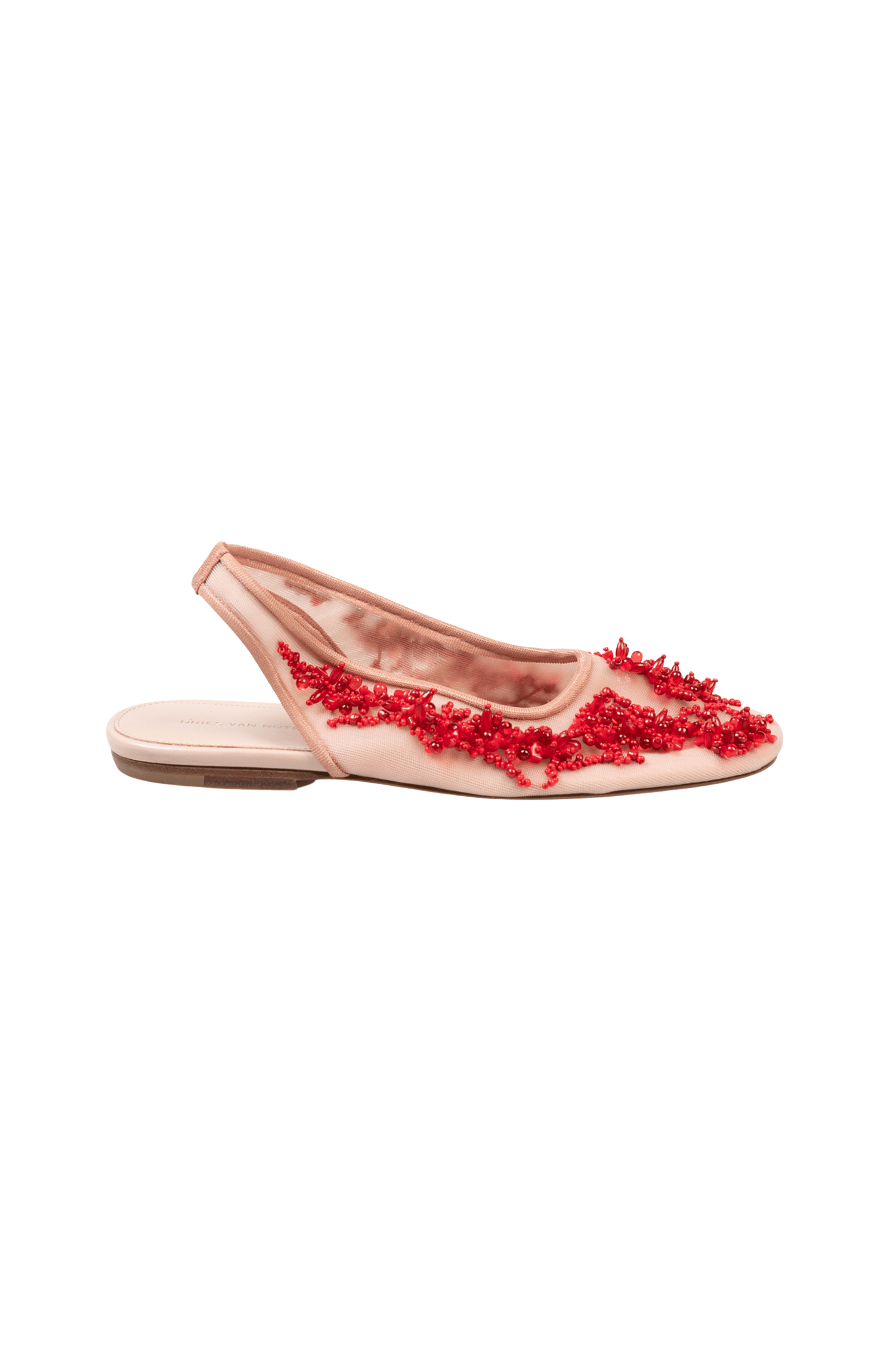 DRIES VAN NOTEN Embroidered Blush Ballet Flats