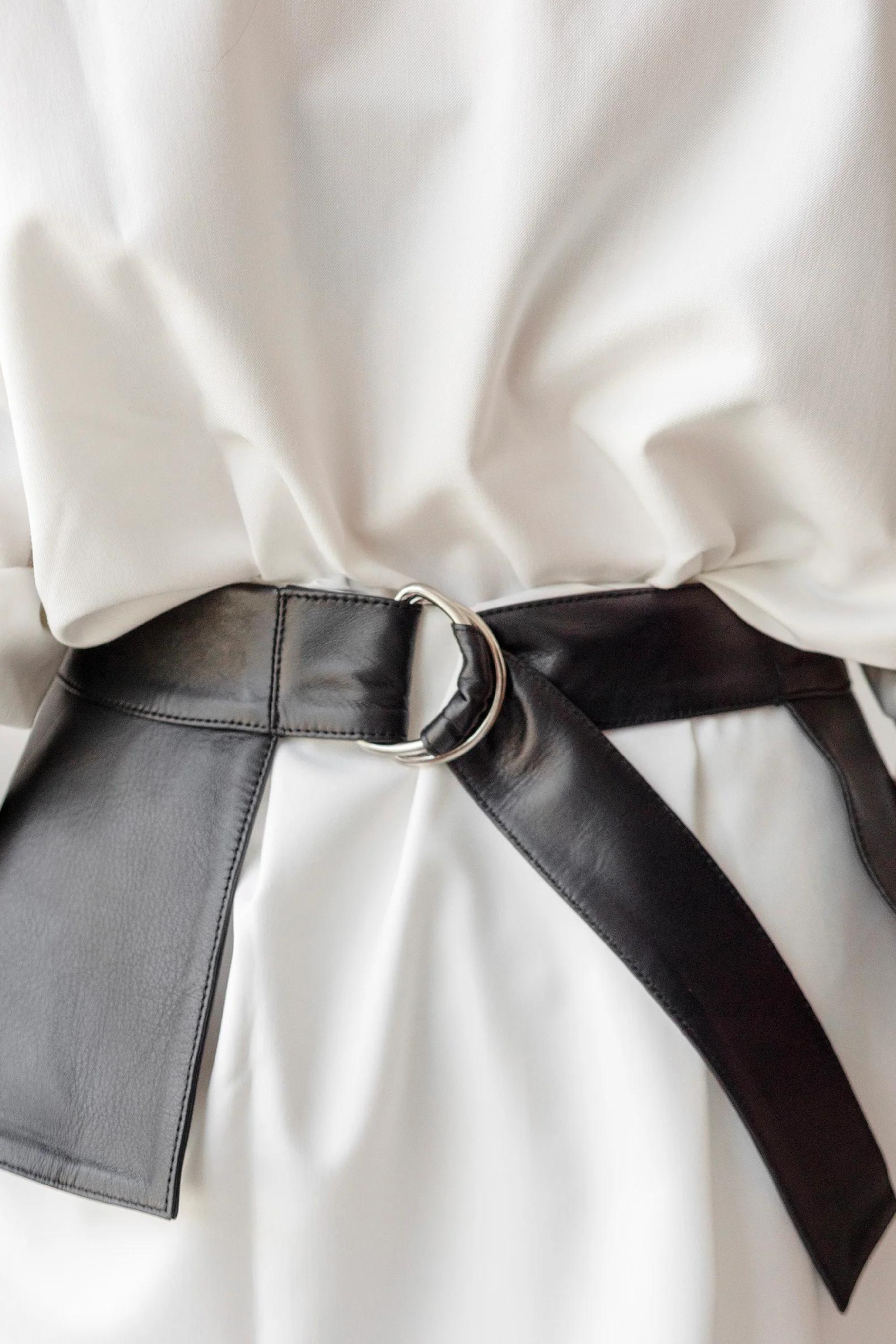 SLOAN The Leather Wave Black Belt