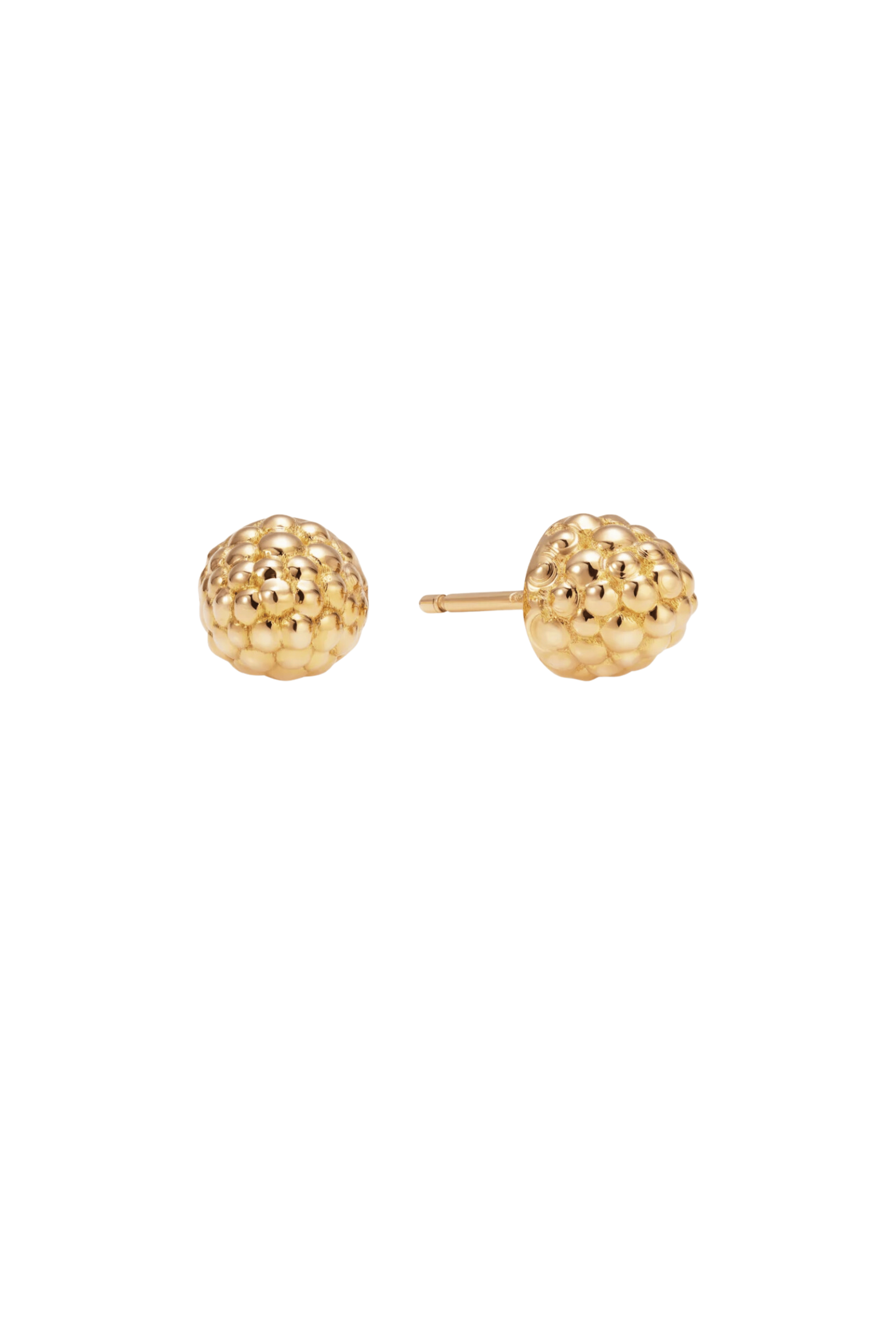 Beaded Berry 18K Yellow Gold Earrings