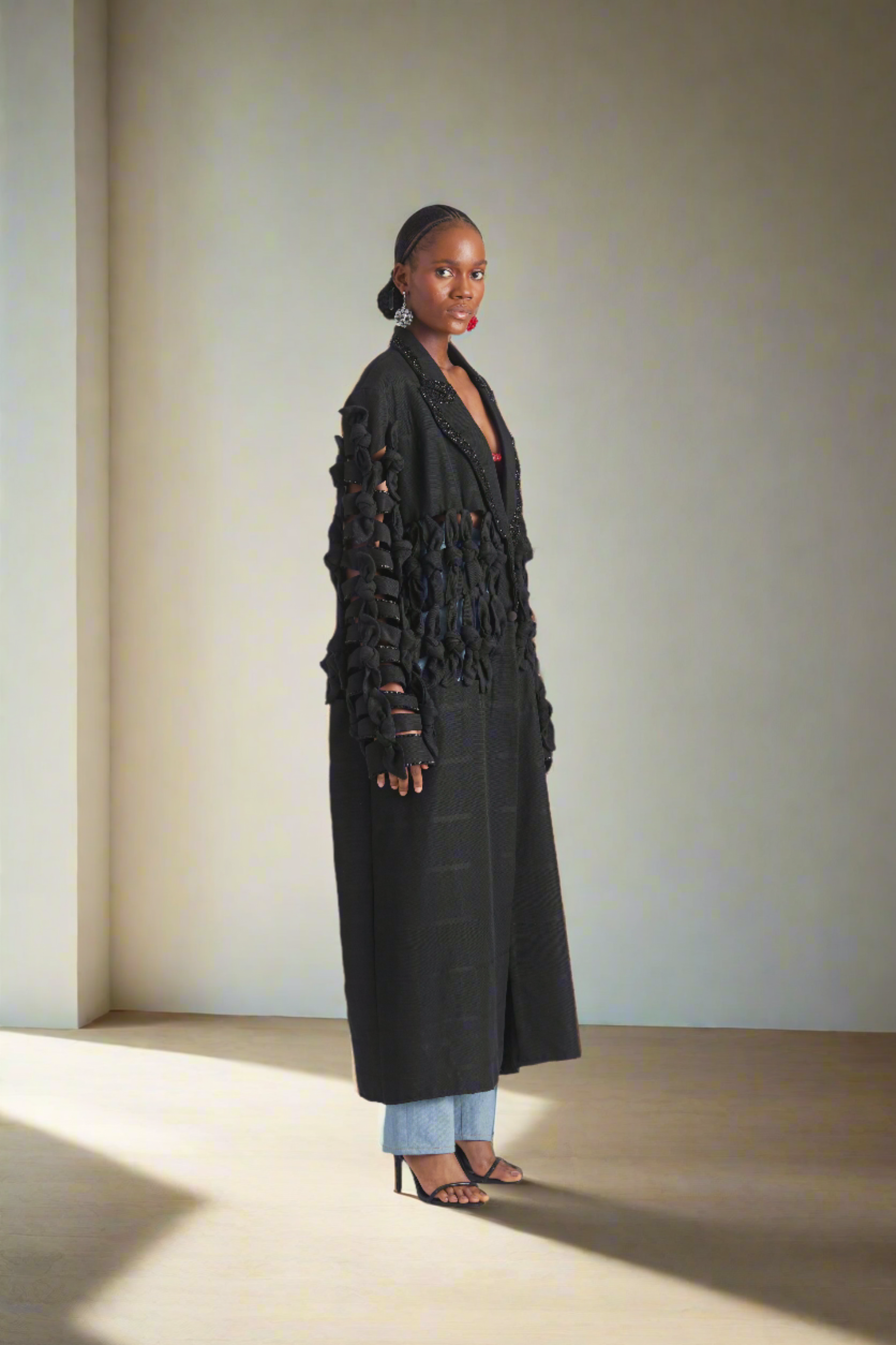 LISA FOLAWIYO Embellished Bow Coat