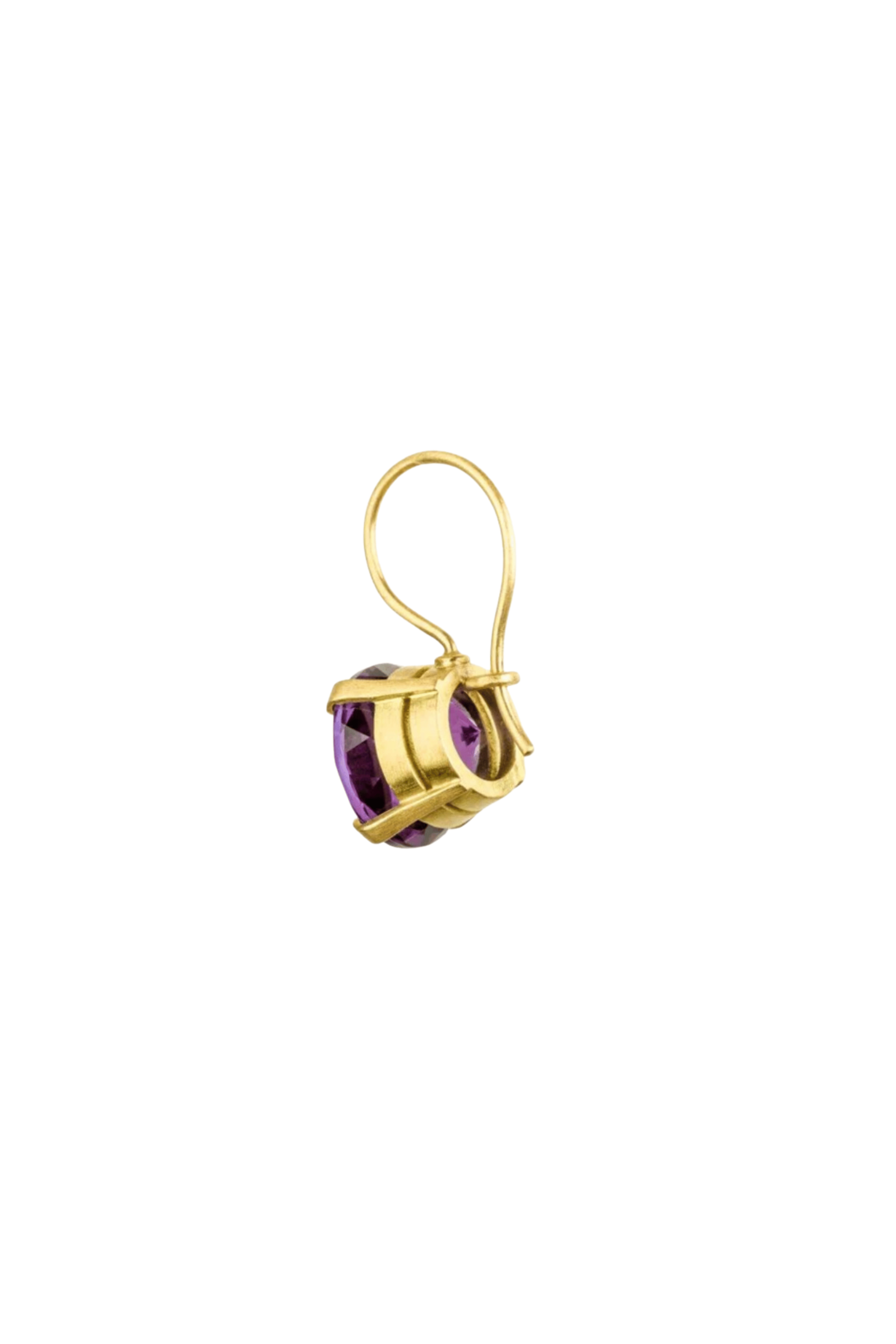 Essential Short Drop Amethyst Earring