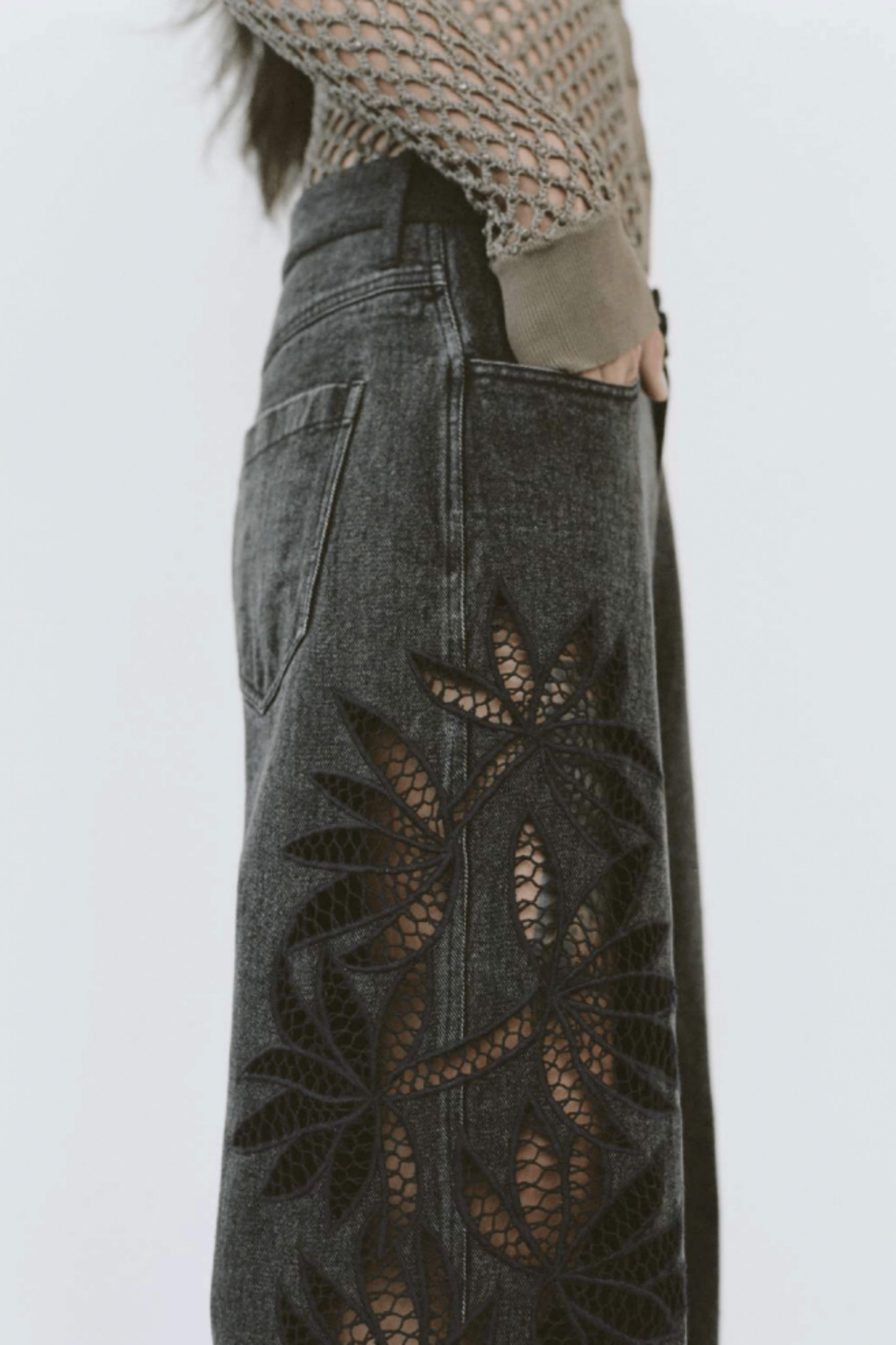 DIOTIMA Stulla Crochet Black Jeans