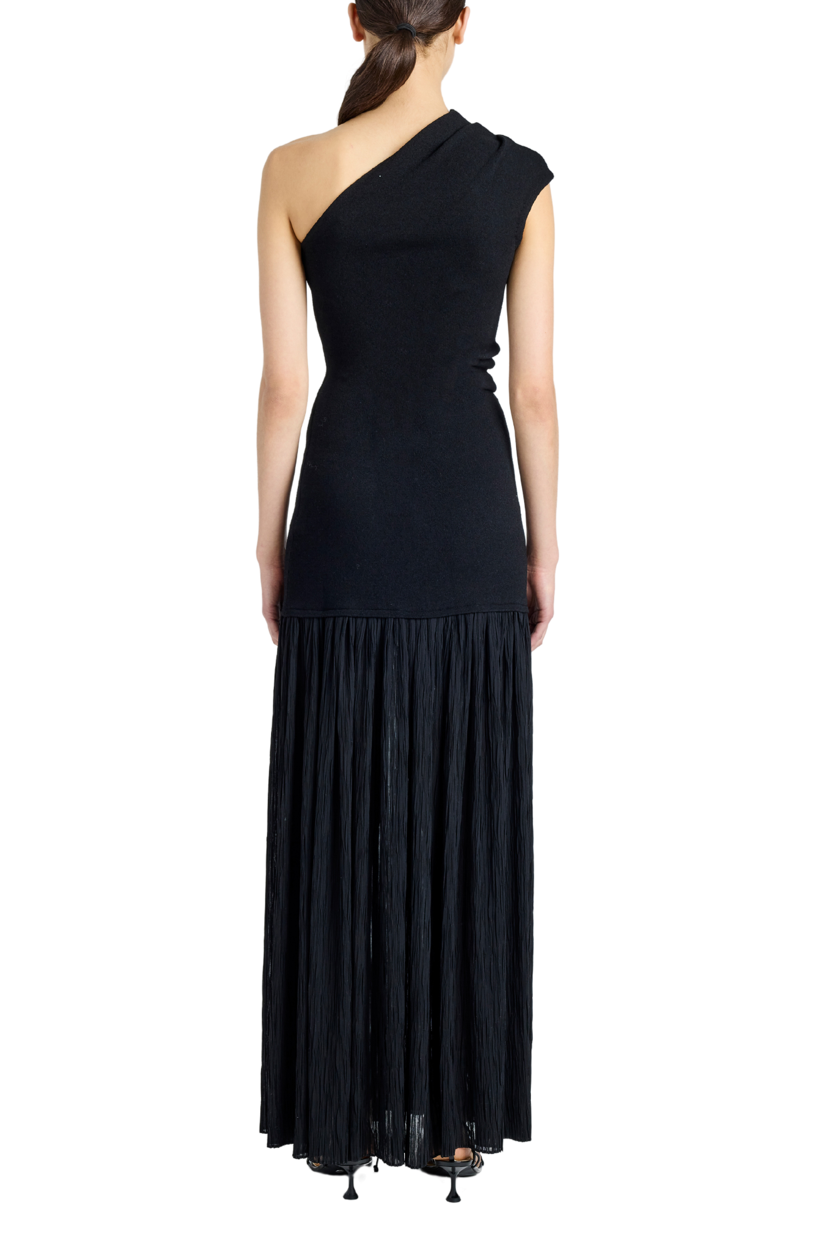 Cora Pleated Crepe Dress