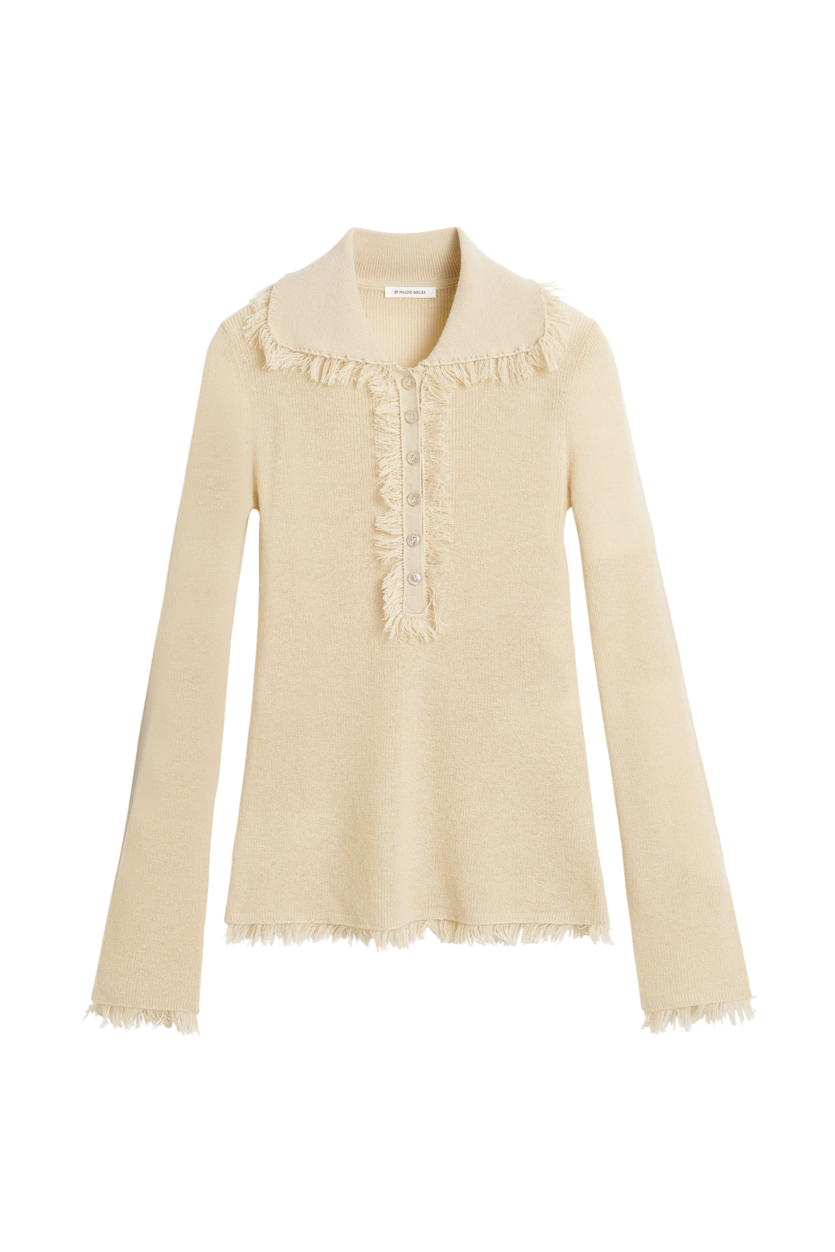 BY MALENE BIRGER Beige Oyster Dreele Knit Top