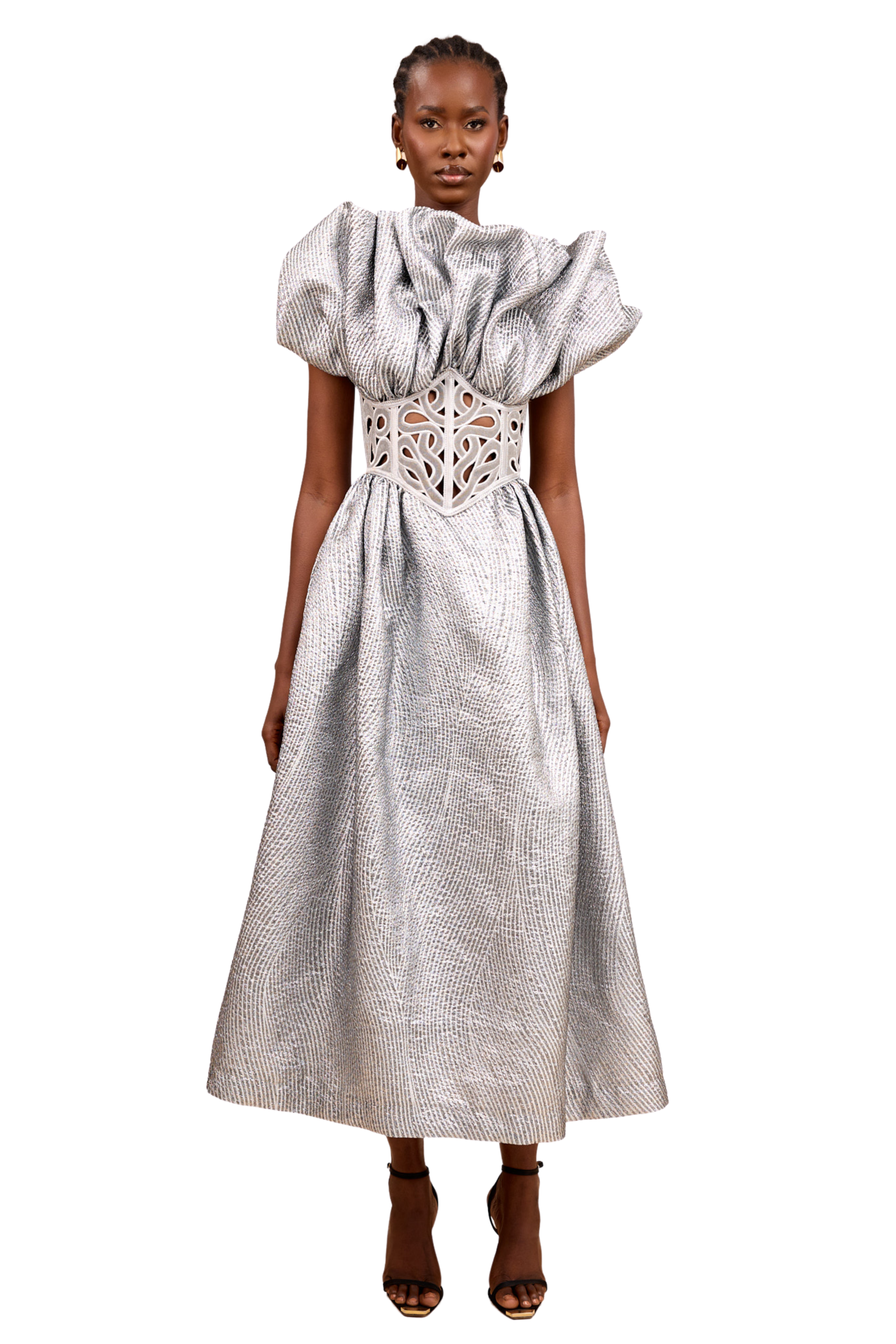 CHRISTIE BROWN x McMullen Dionne Silver Dress