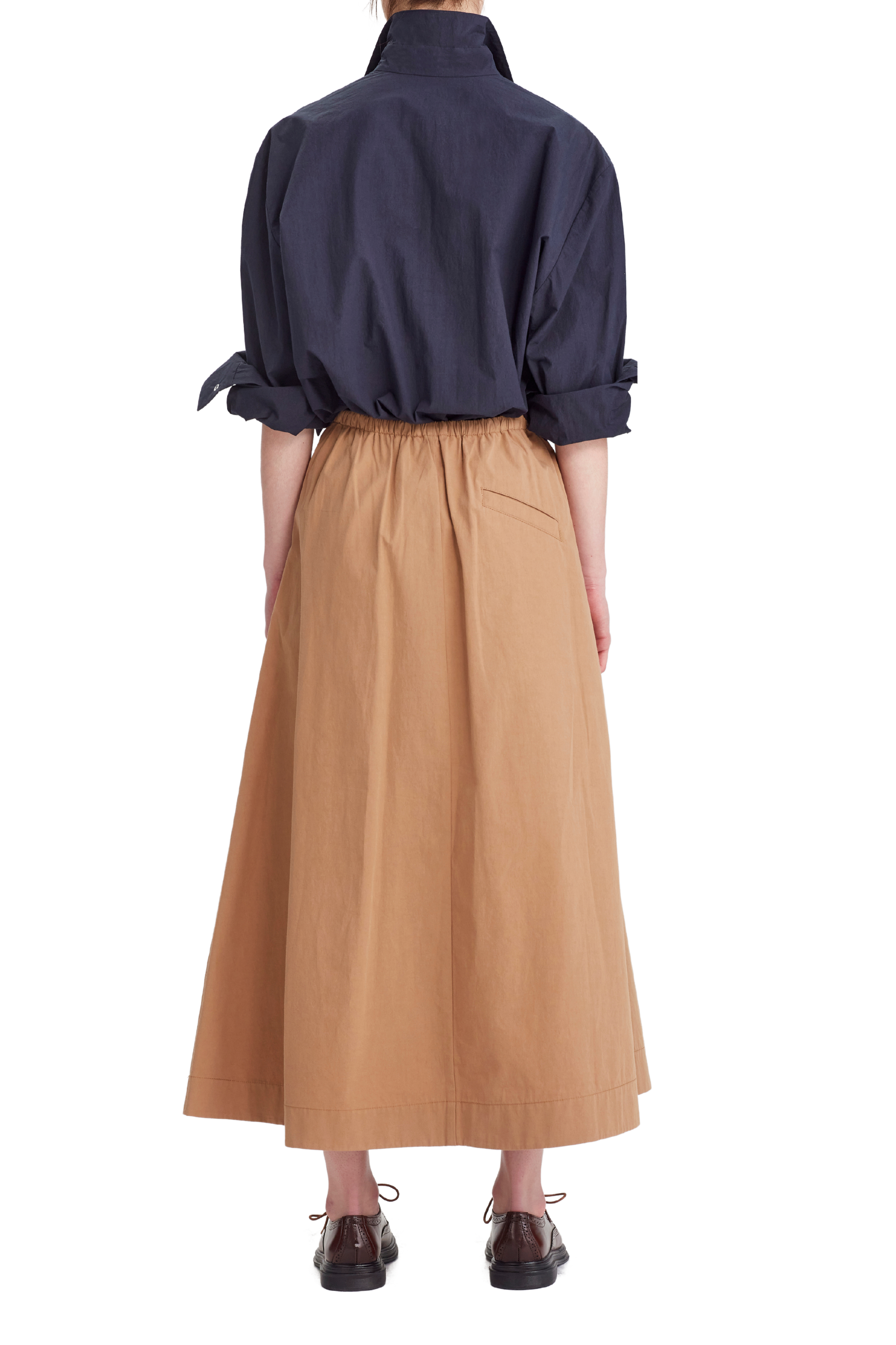 Pleated Twill Skirt