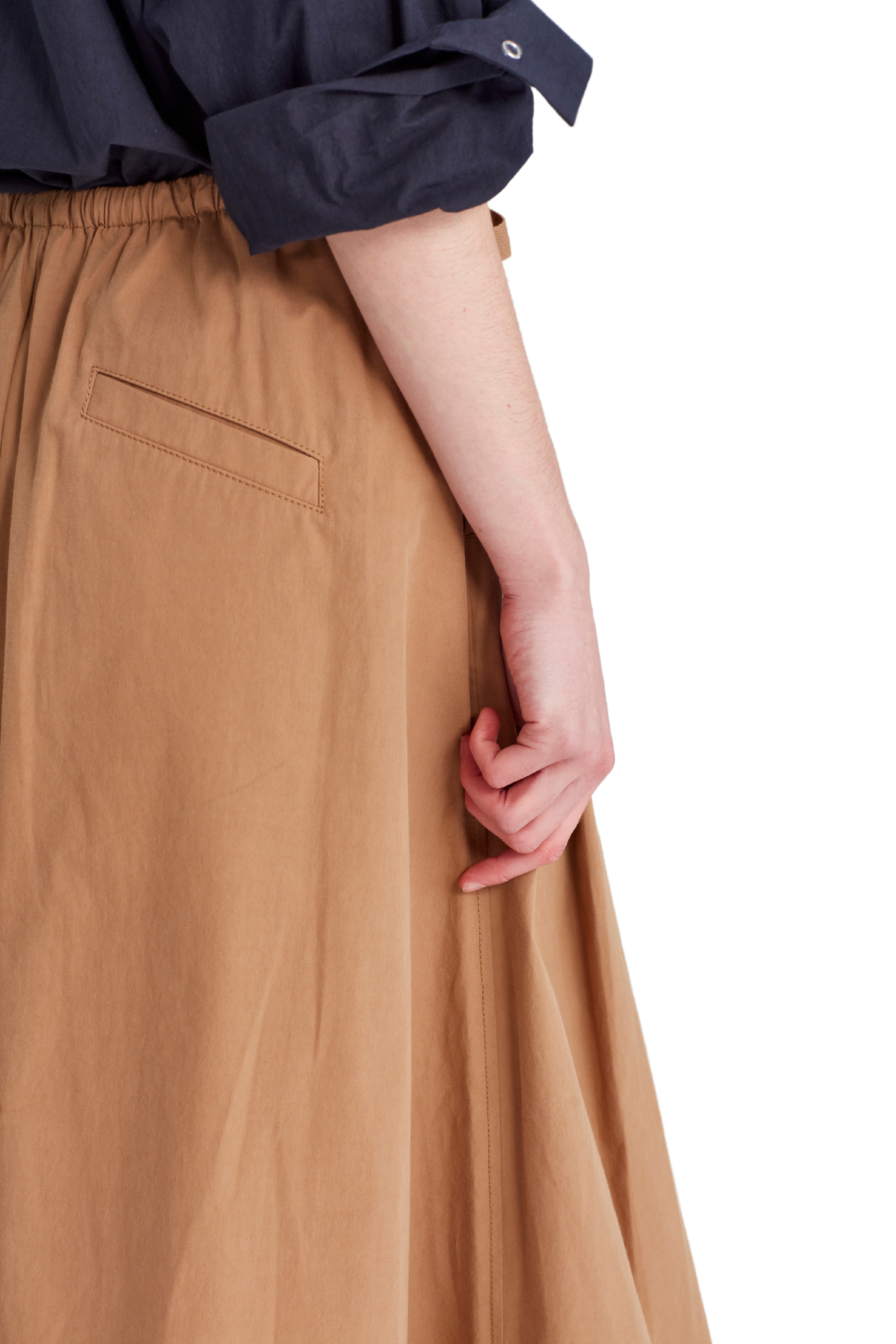 Pleated Twill Skirt