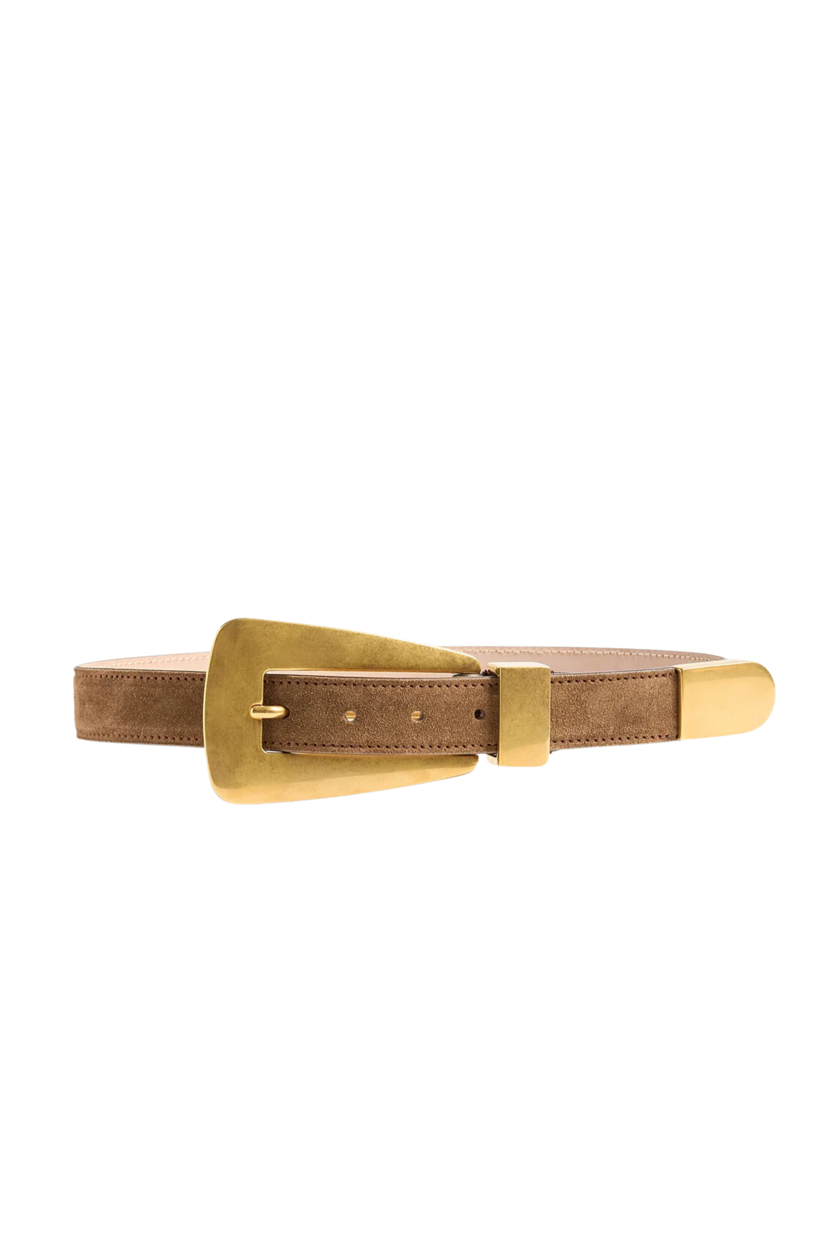 KHAITE Lucca Mud Suede Belt