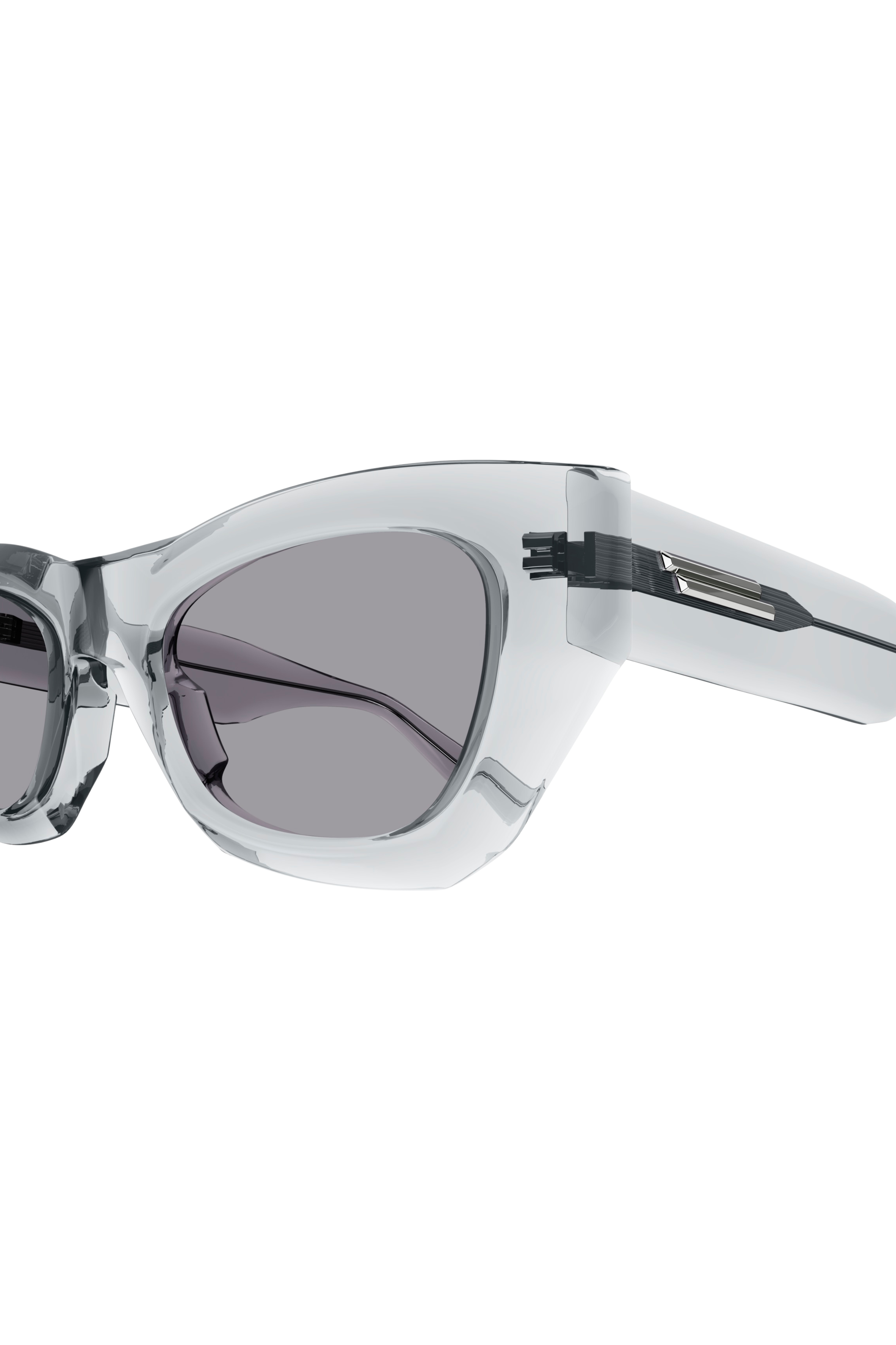 BOTTEGA VENETA Shiny Transparent Cat Eye Sunglasses