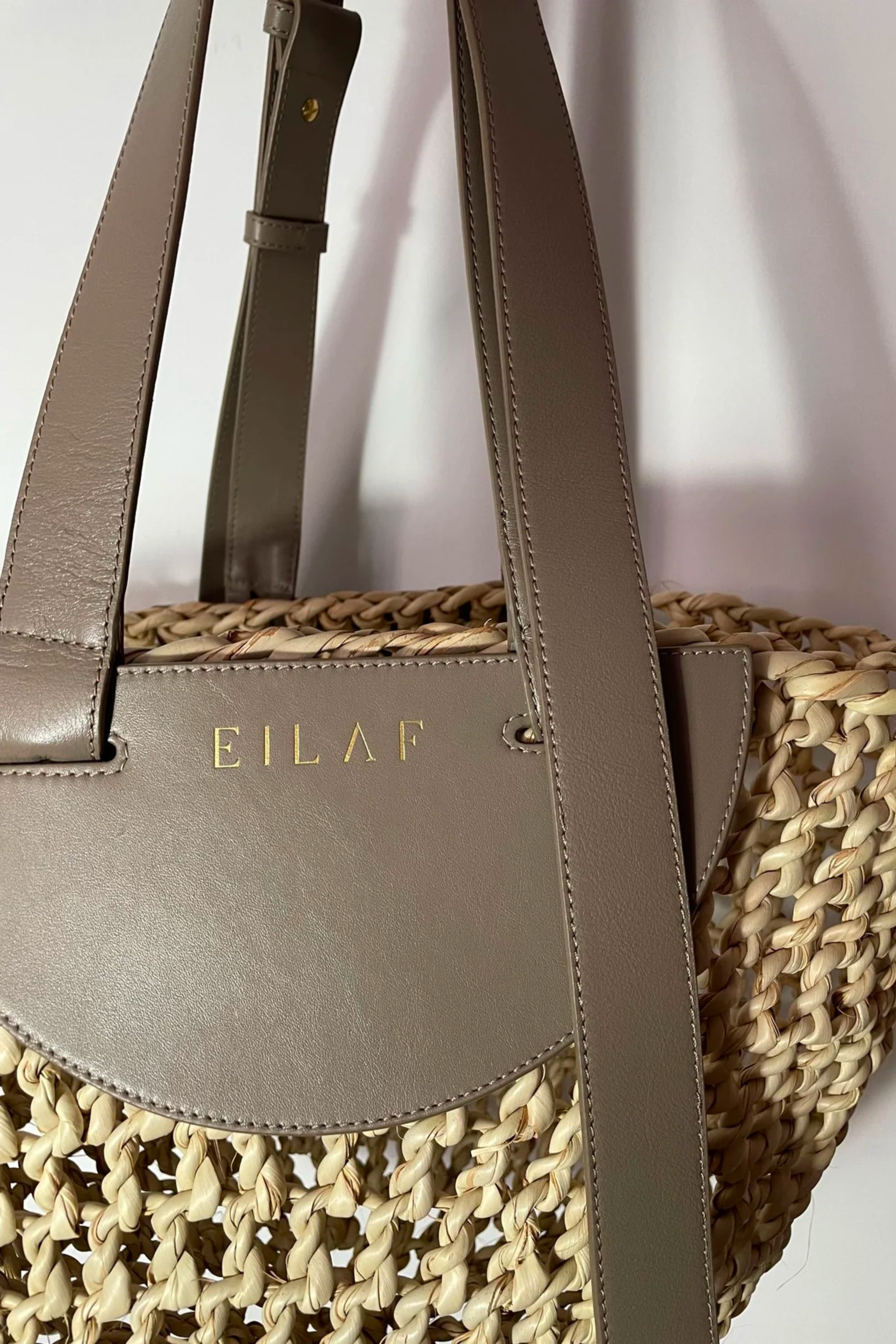 EILAF Exclusive Large Dom Raffia Basket Tote