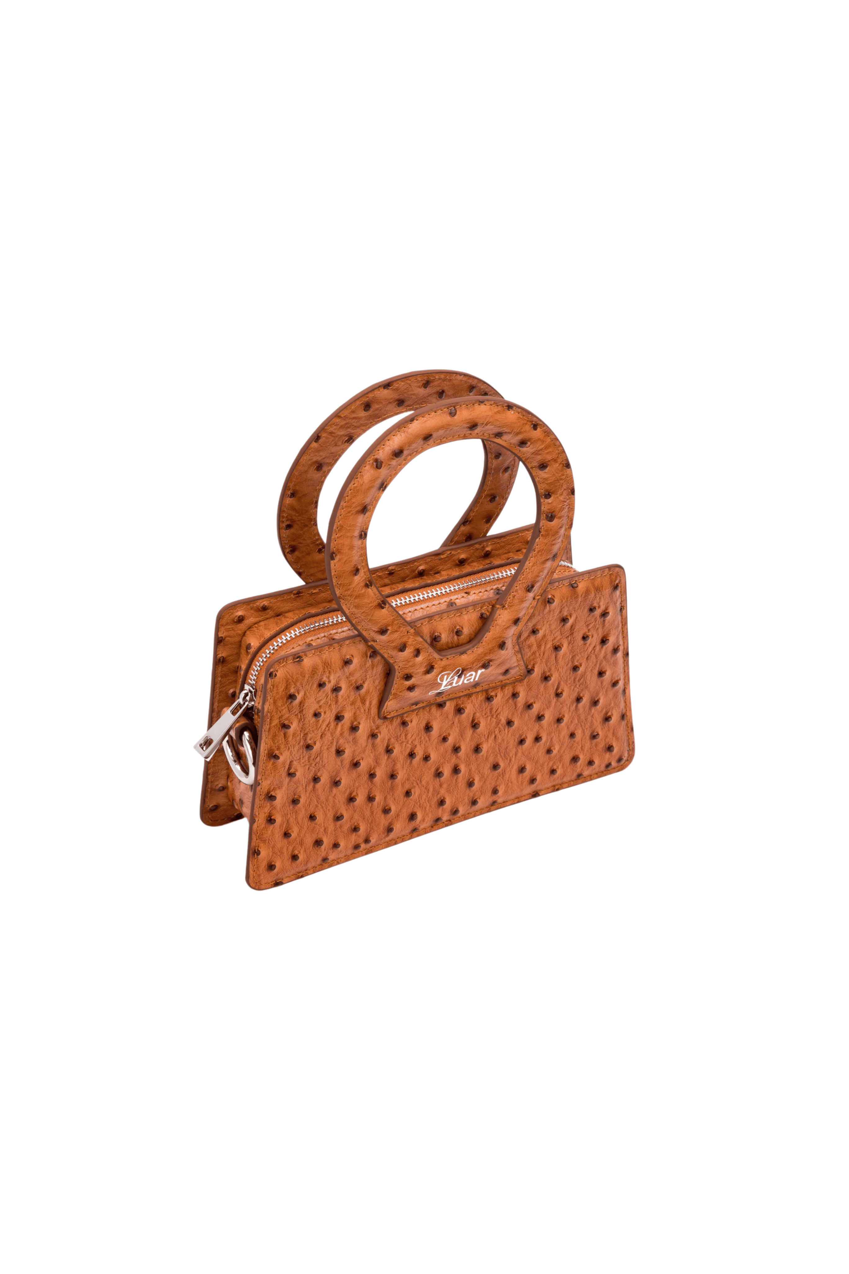 Ana Small Embossed Ostrich Bag