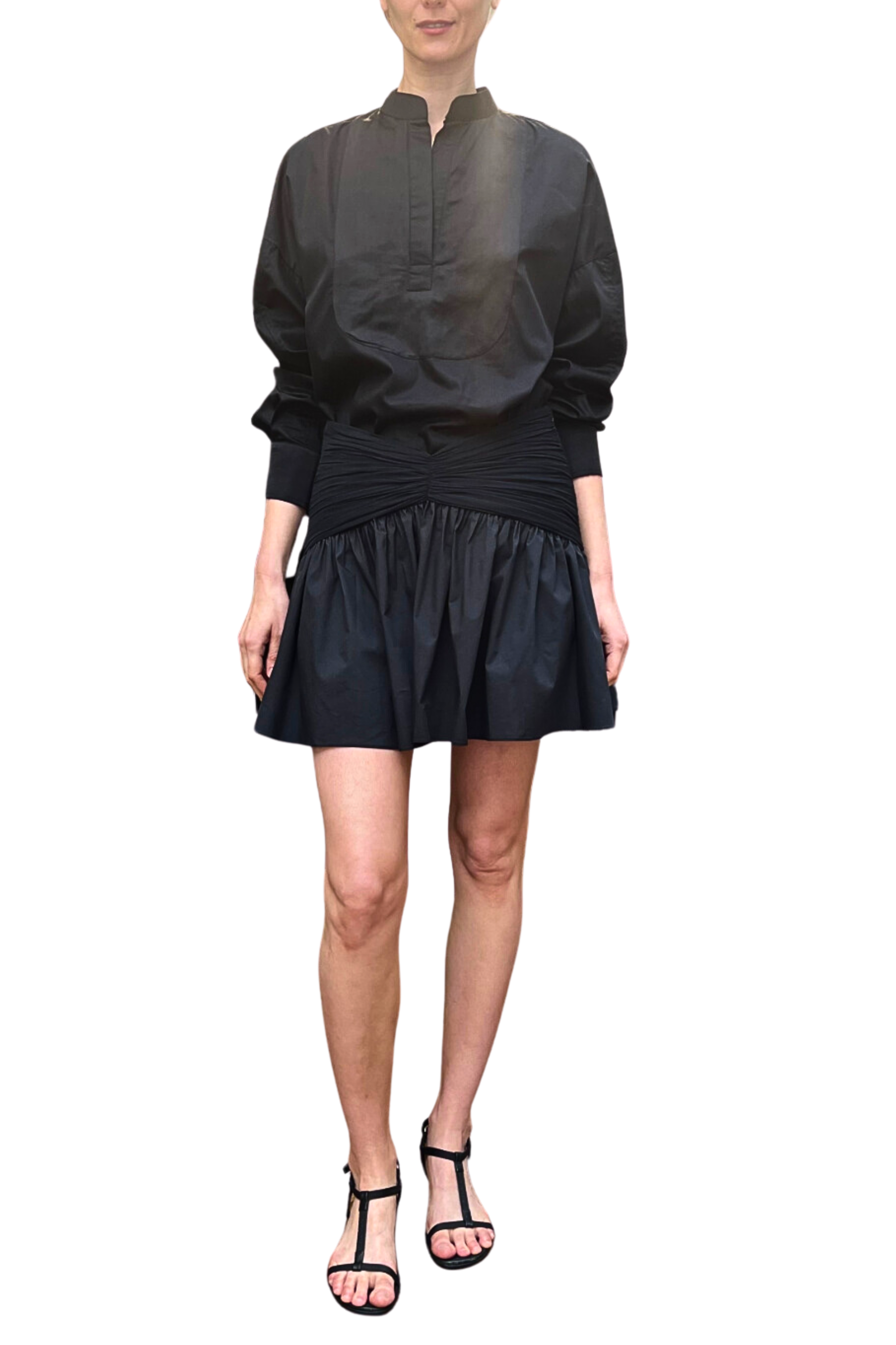 ABADIA Gathered Mini Skirt