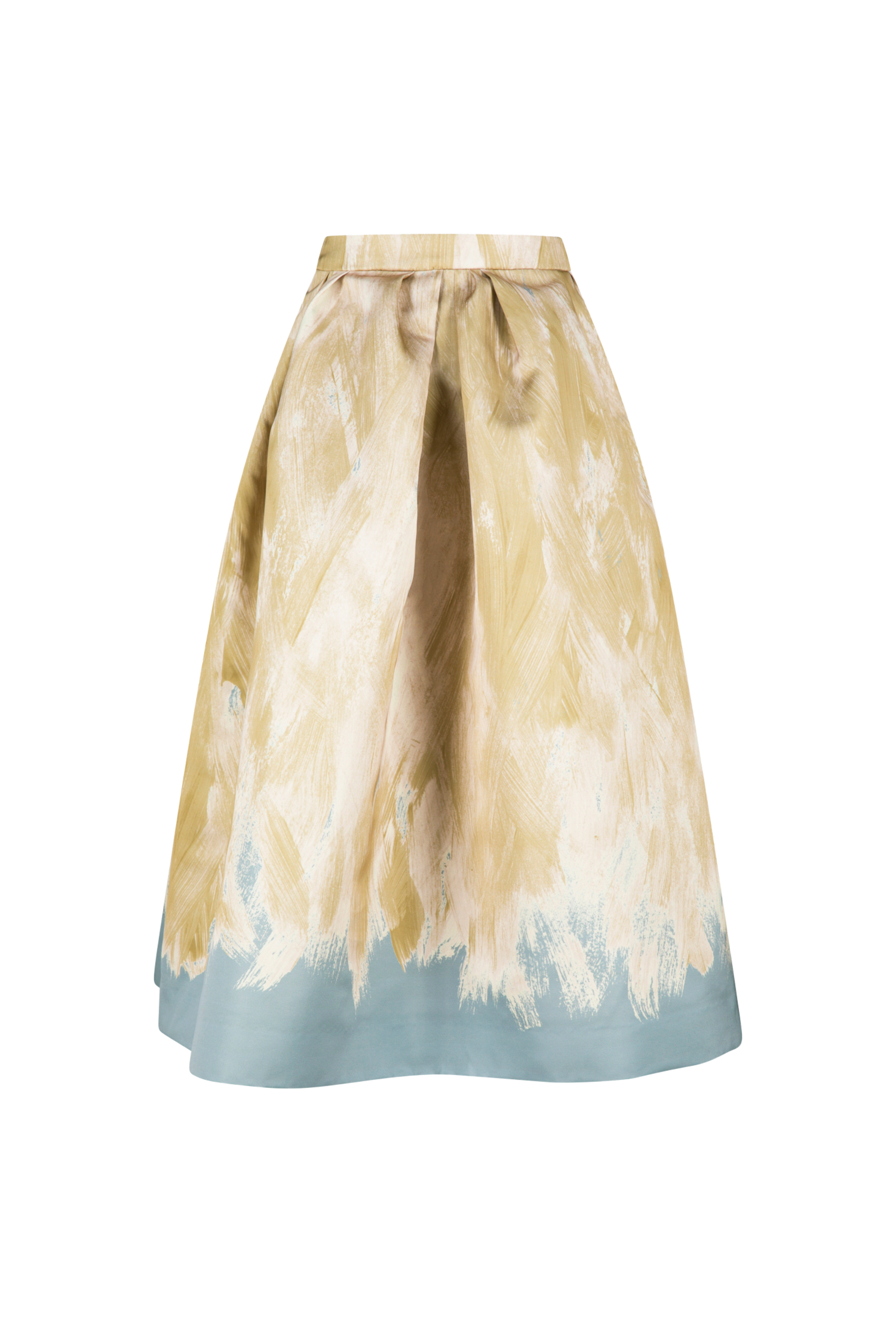 DRIES VAN NOTEN Soni Printed Satin Skirt