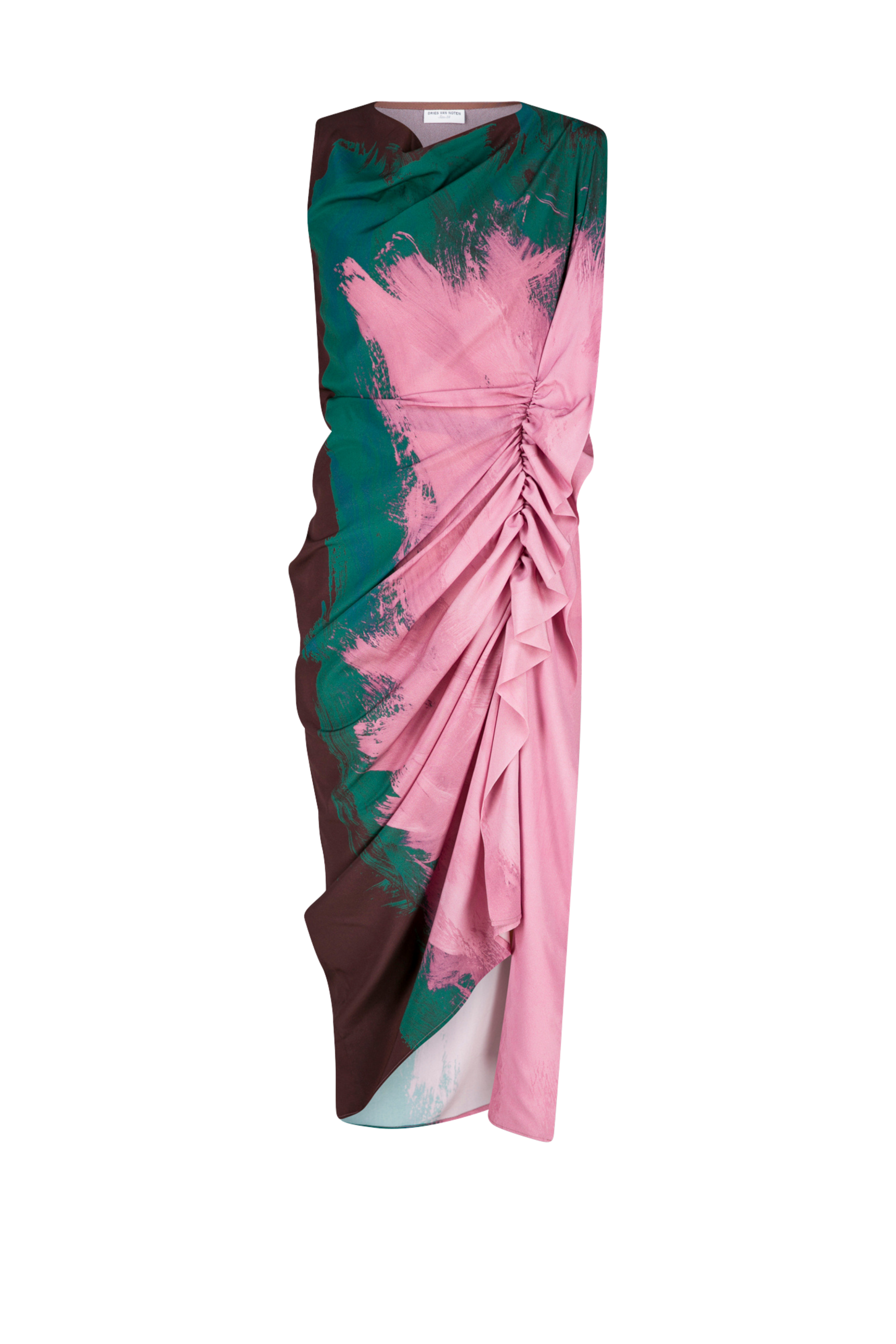 DRIES VAN NOTEN Dinam Brushstroke Print Dress