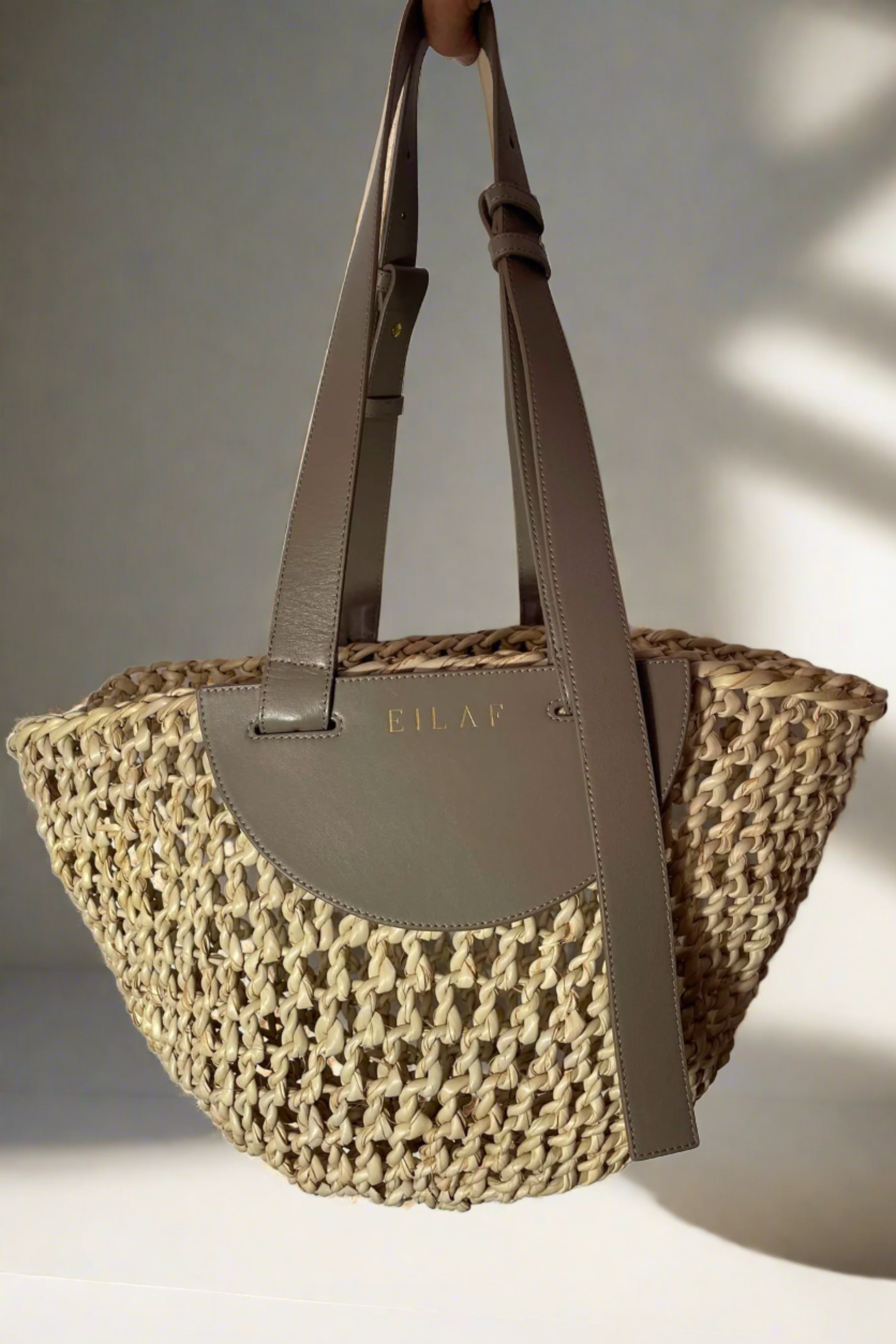 EILAF Exclusive Large Dom Raffia Basket Tote