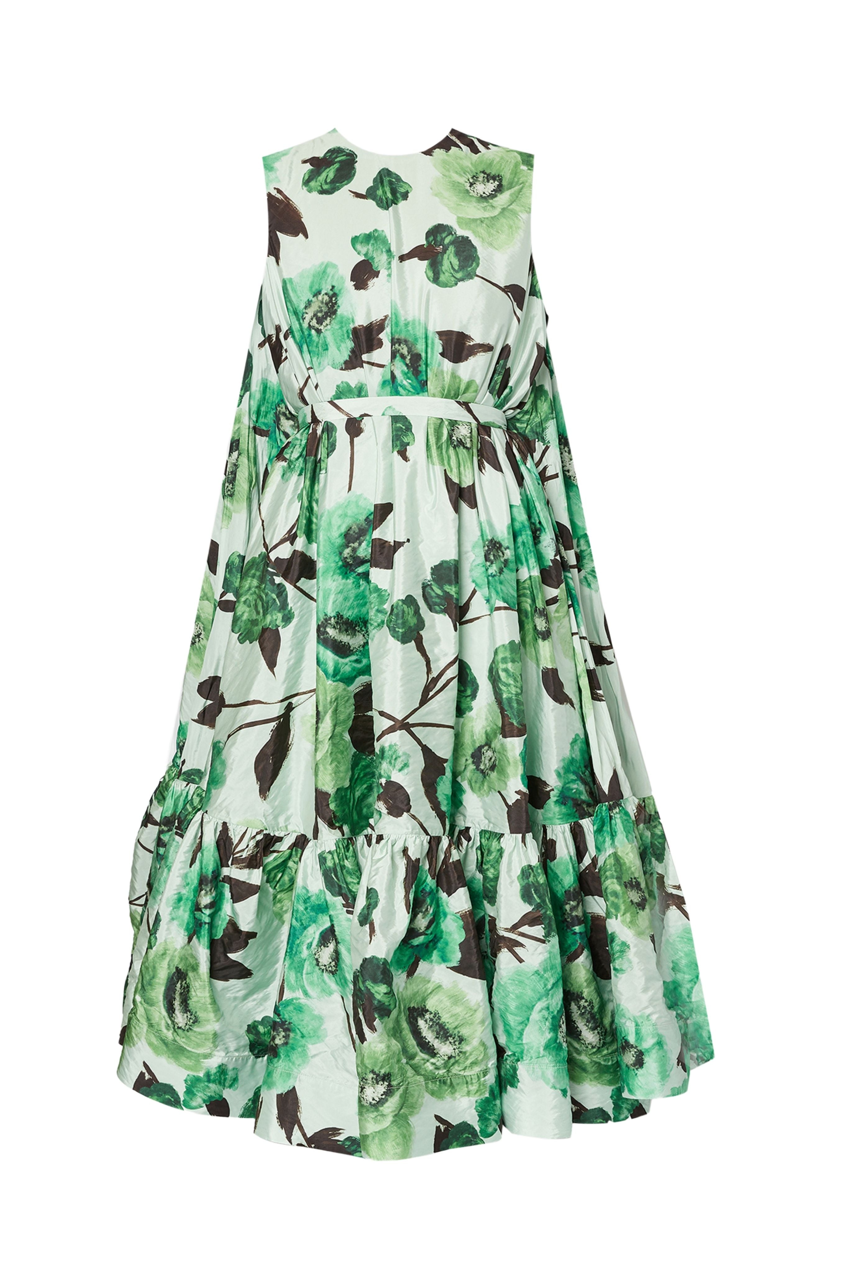 ERDEM Floral Midi Dress with Cape