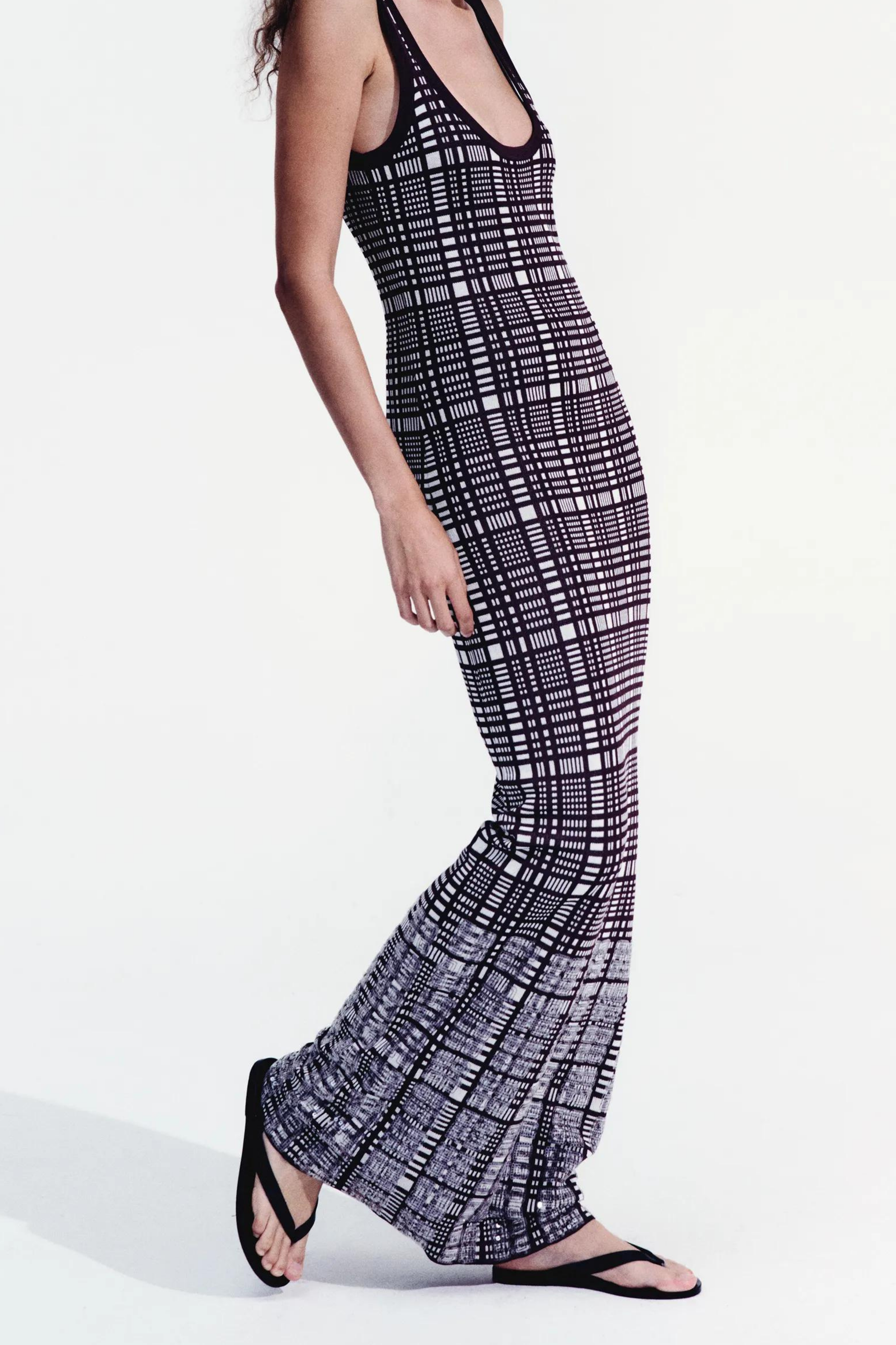 ZANKOV Jaqueline Check Maxi Dress