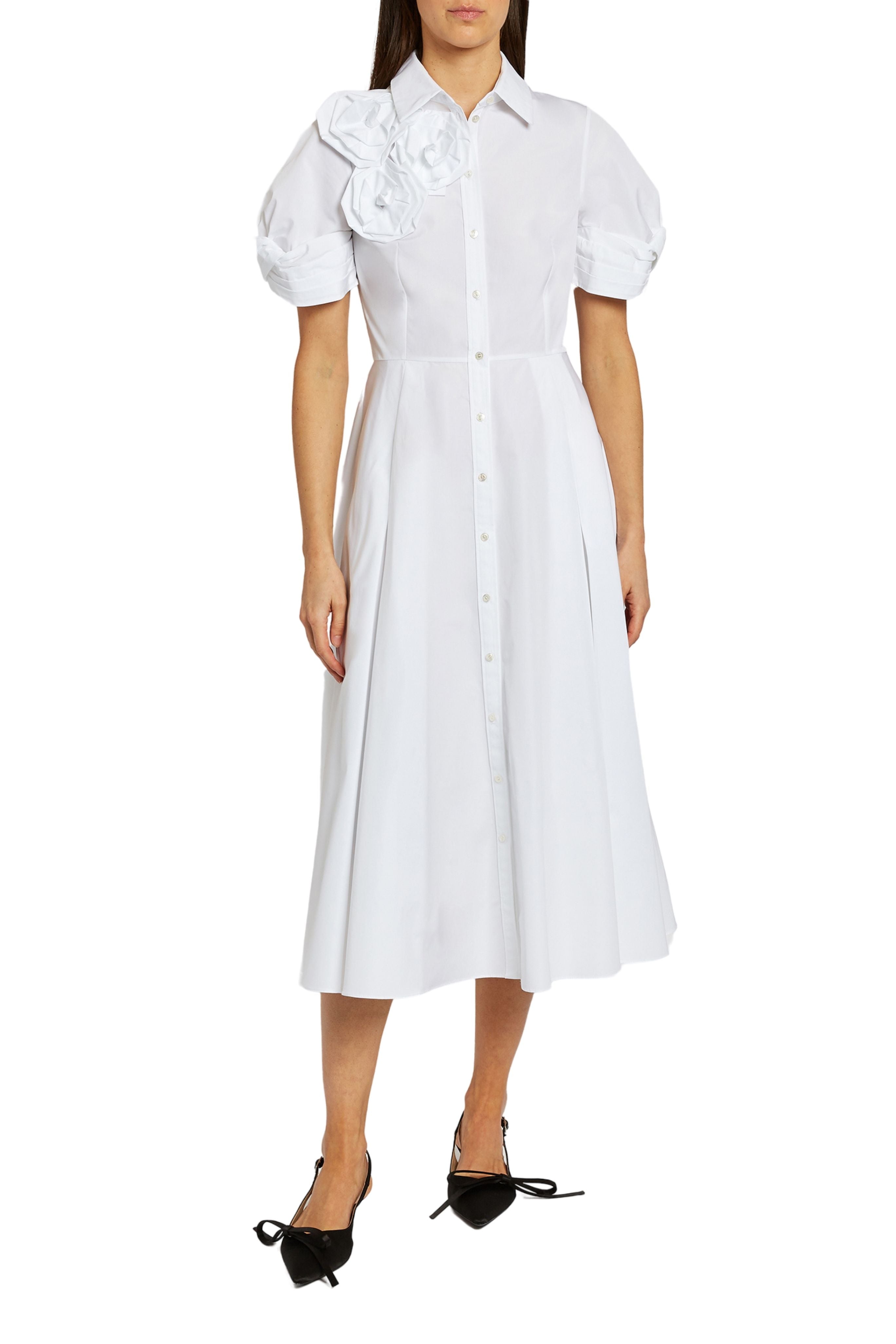 ERDEM Rosettes Midi Shirt Dress