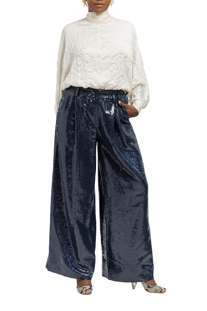 CHRISTOPHER JOHN ROGERS Sequin Jumbo Wide Leg Pants