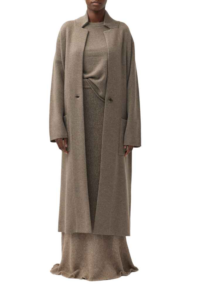 LISA YANG Amie Brown Cashmere Coat