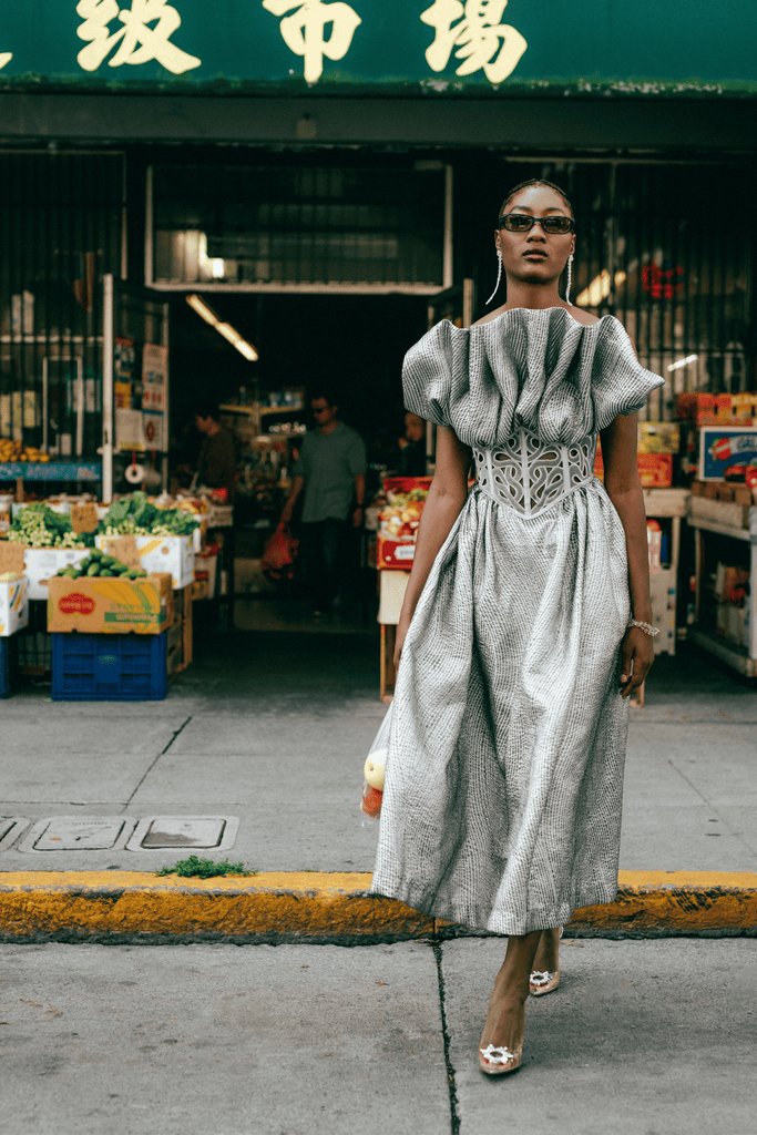 CHRISTIE BROWN x McMullen Dionne Silver Dress