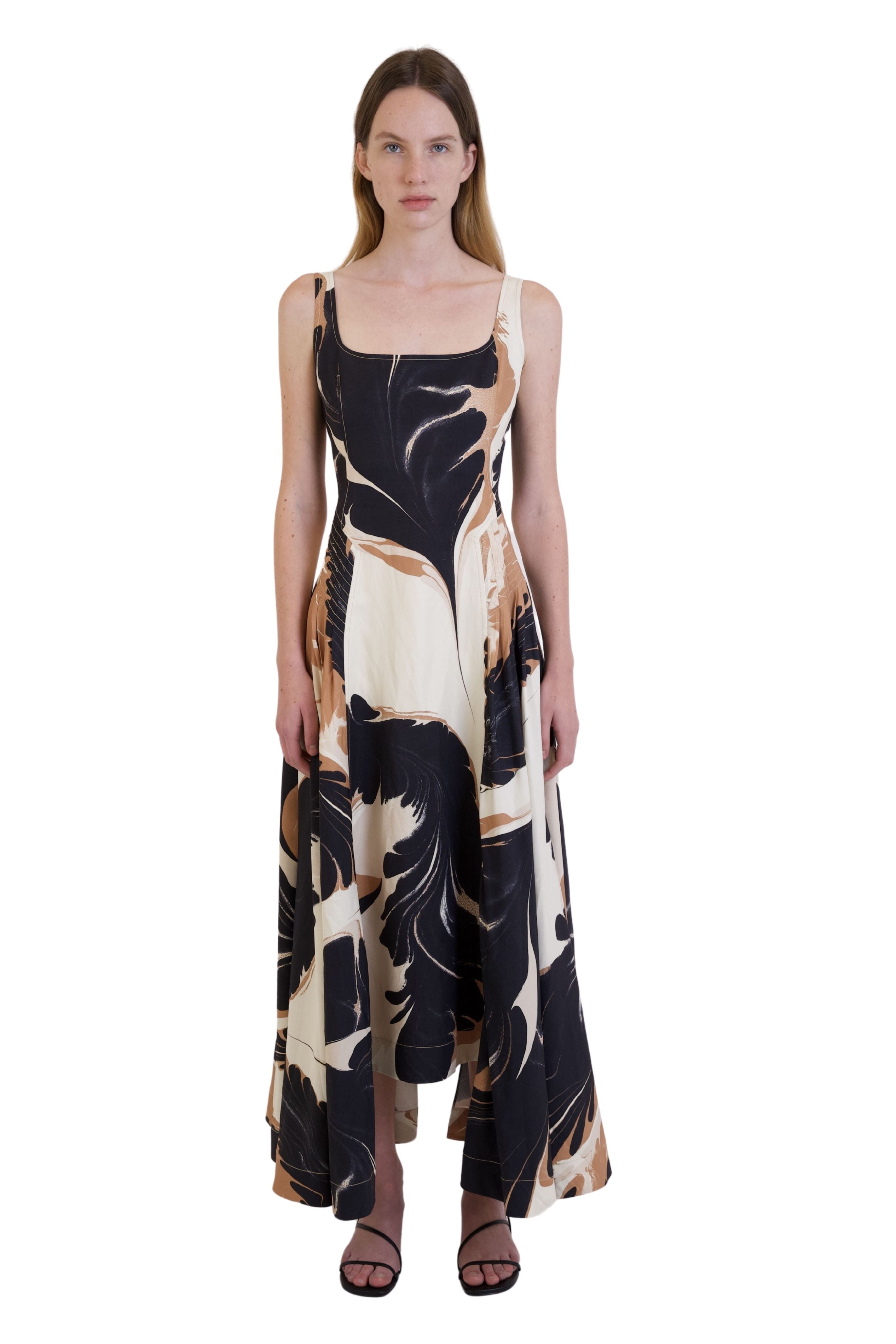 SIMKHAI Paola Printed Midi Dress