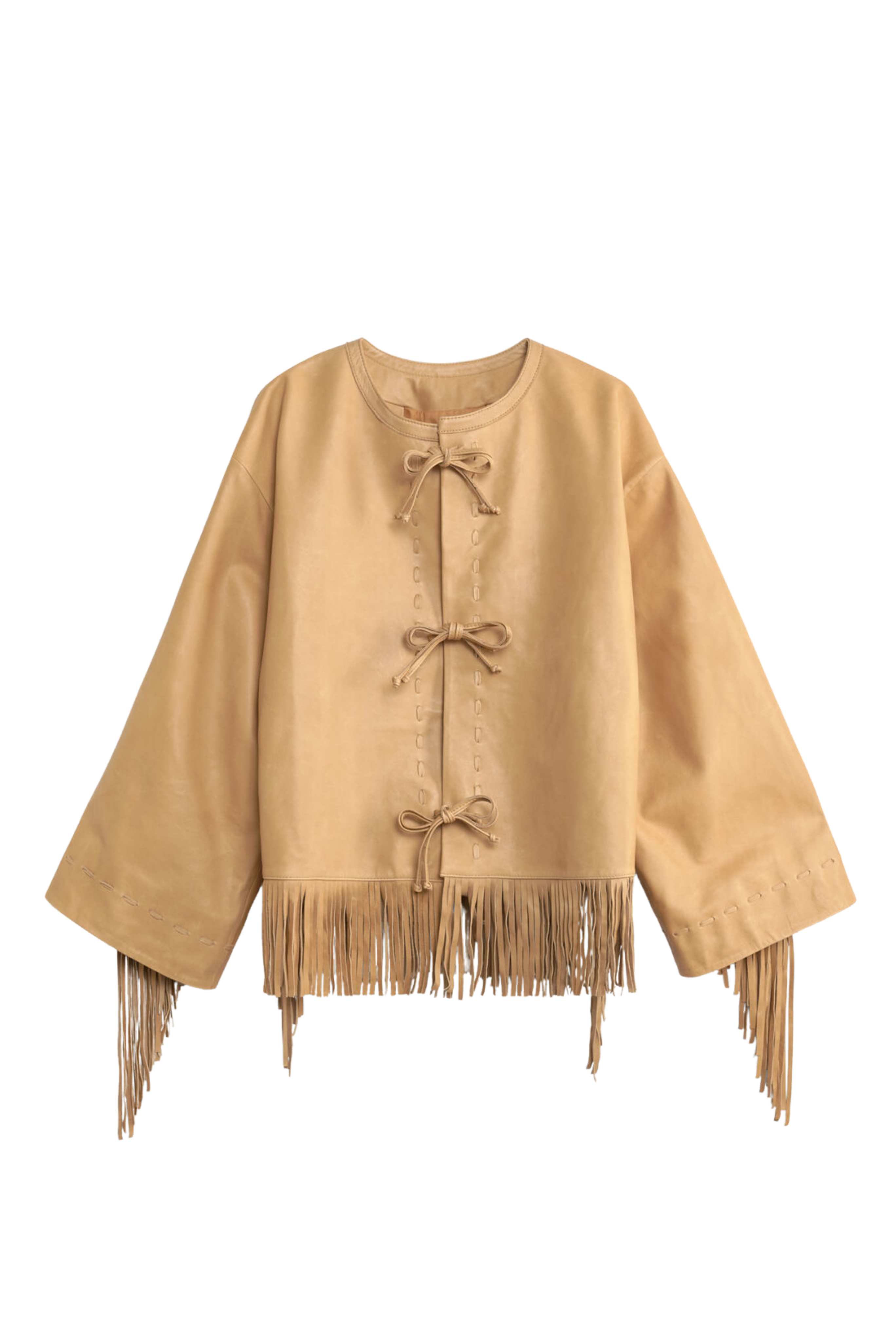 BY MALENE BIRGER Zoena Leather Fringe Jacket