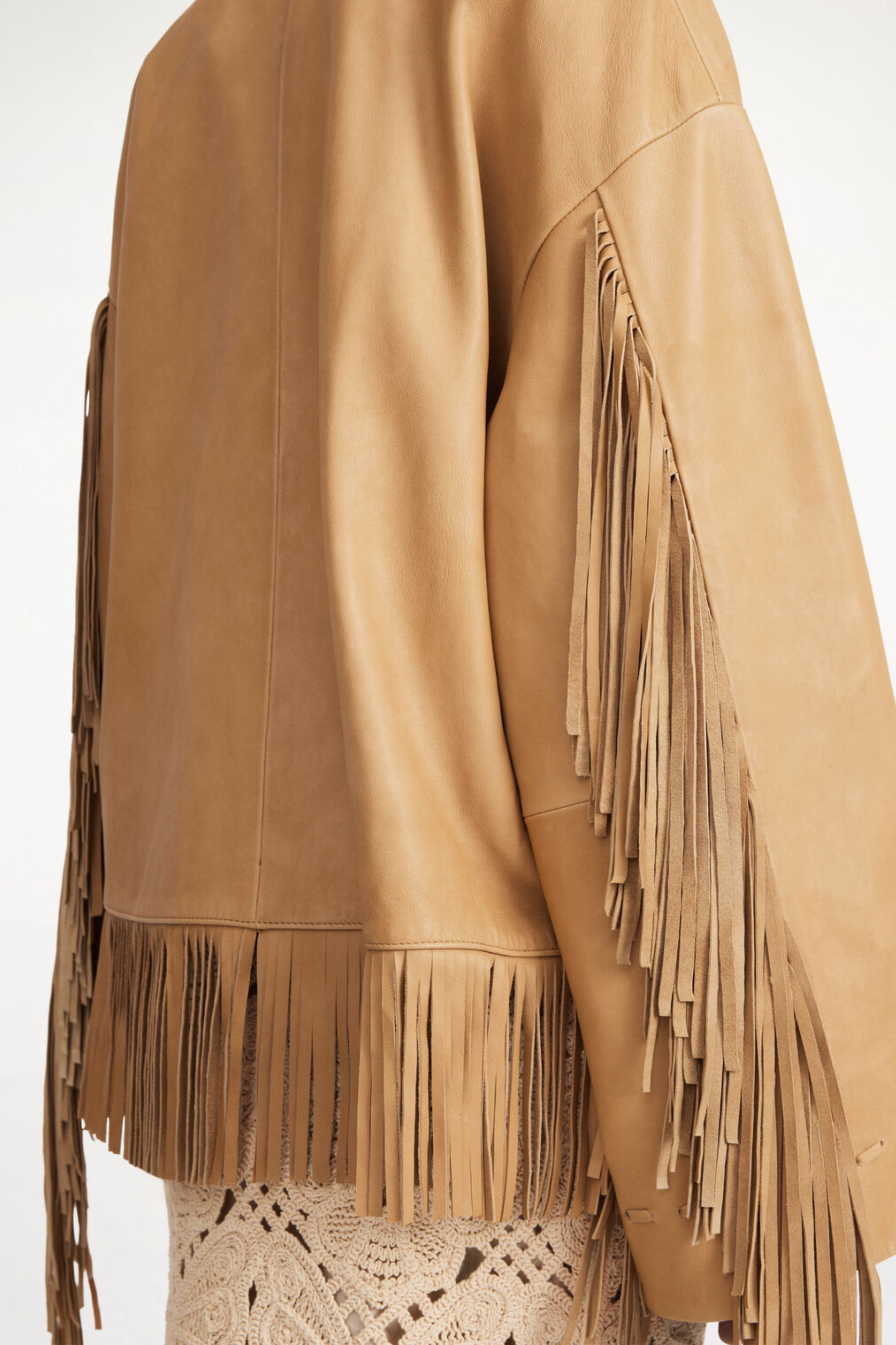 BY MALENE BIRGER Zoena Leather Fringe Jacket