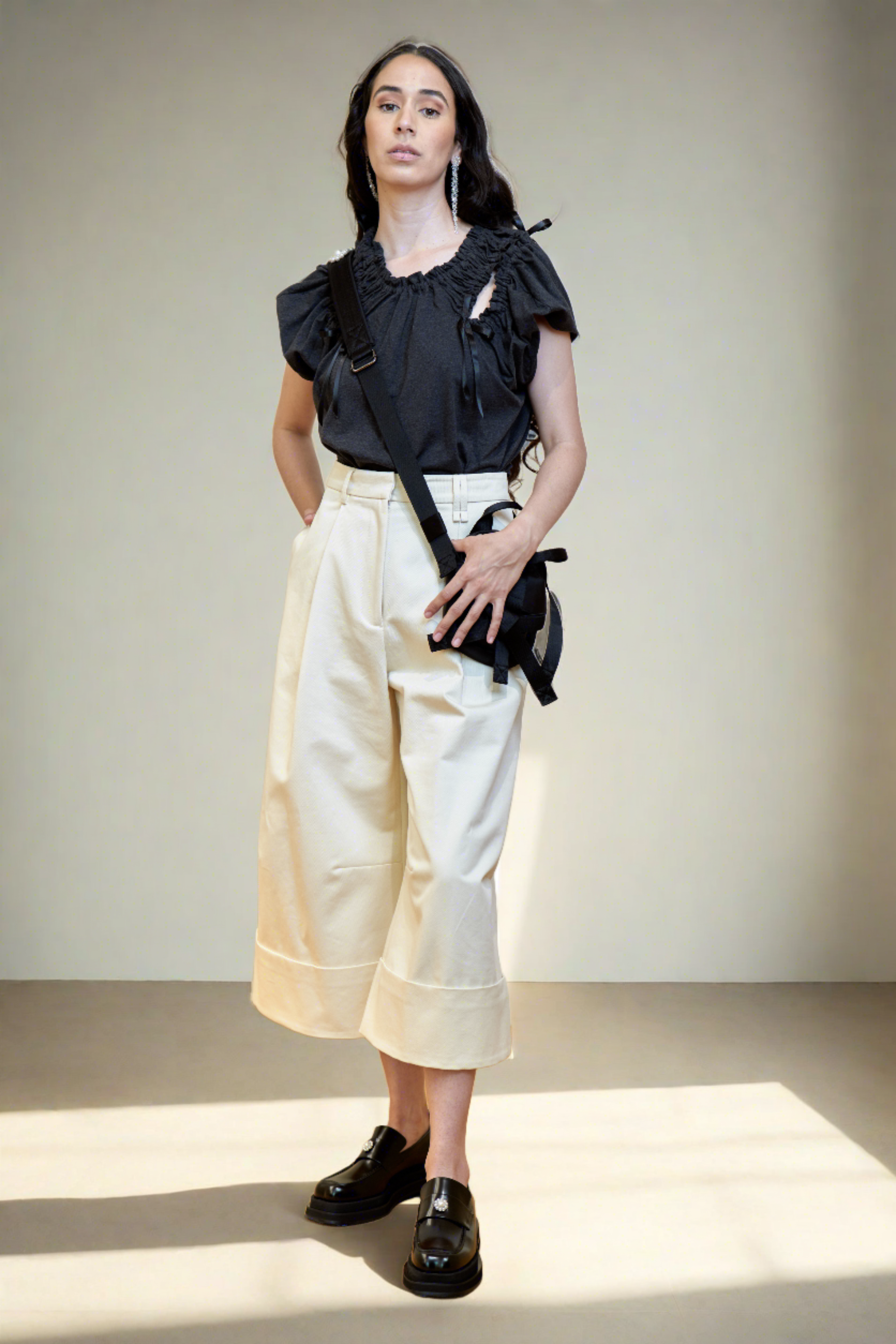 Simone Rocha Wide Leg Cropped Pants