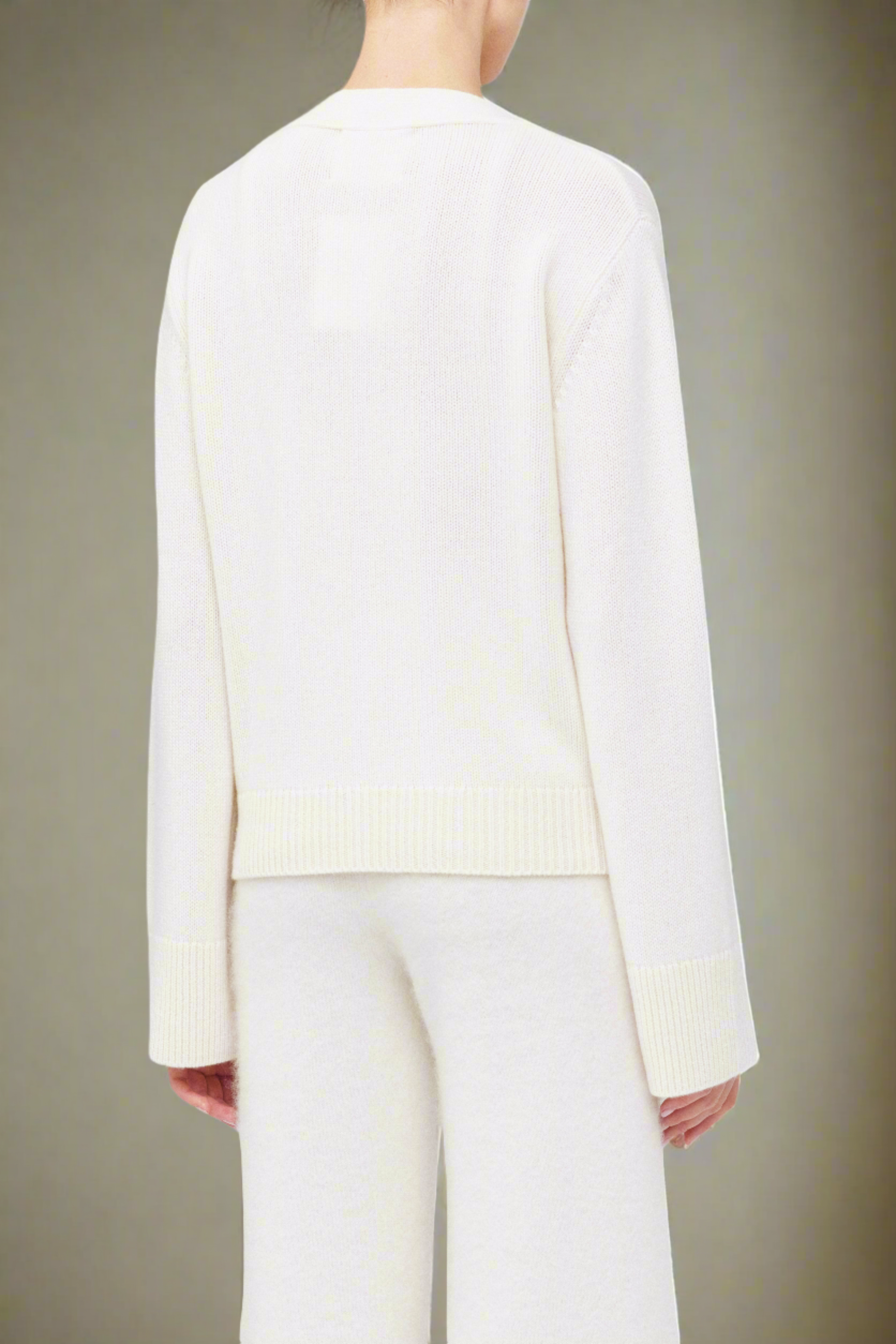 LISA YANG Danni Cream Cashmere Cardigan