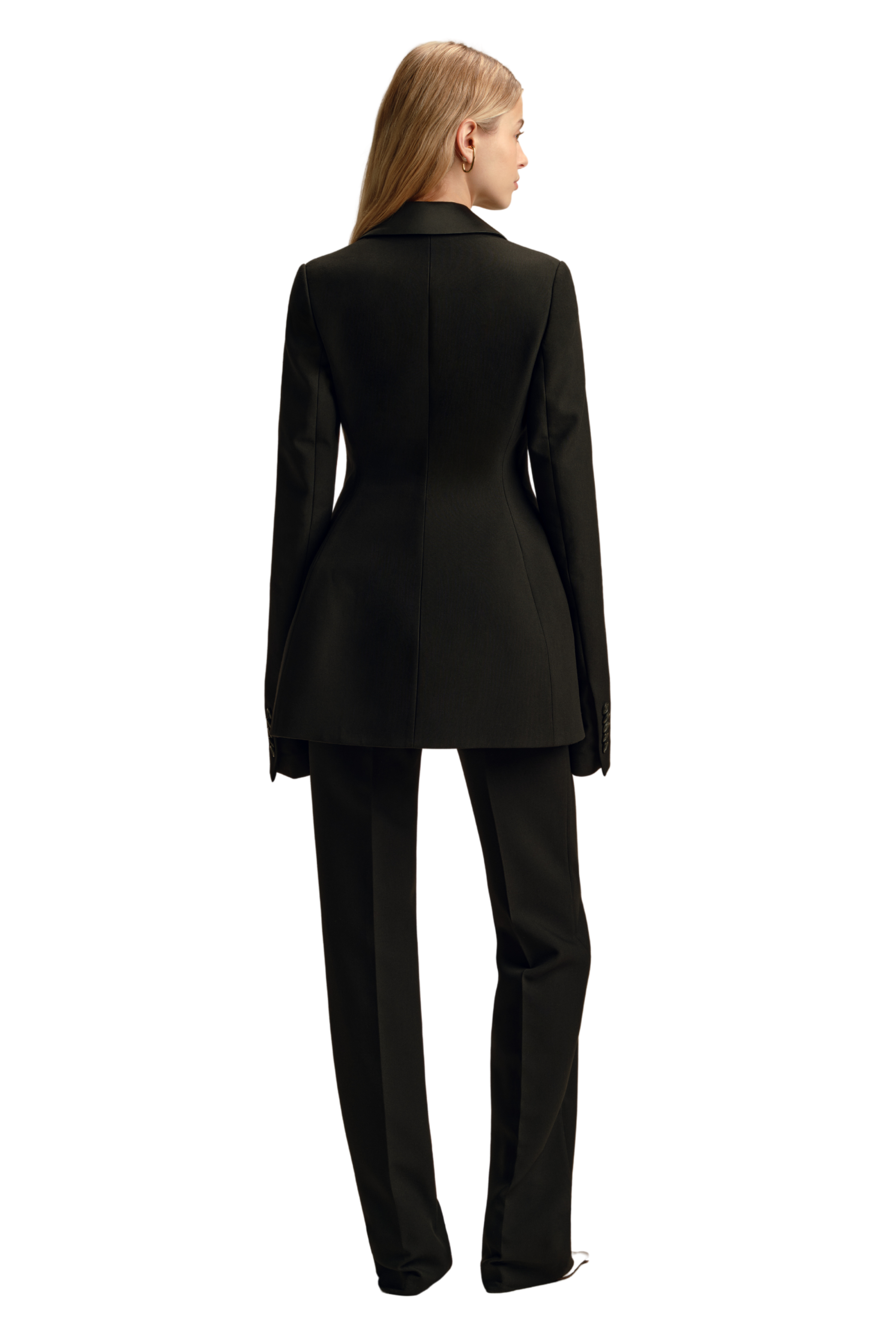 MARINA MOSCONE Black Basque Blazer